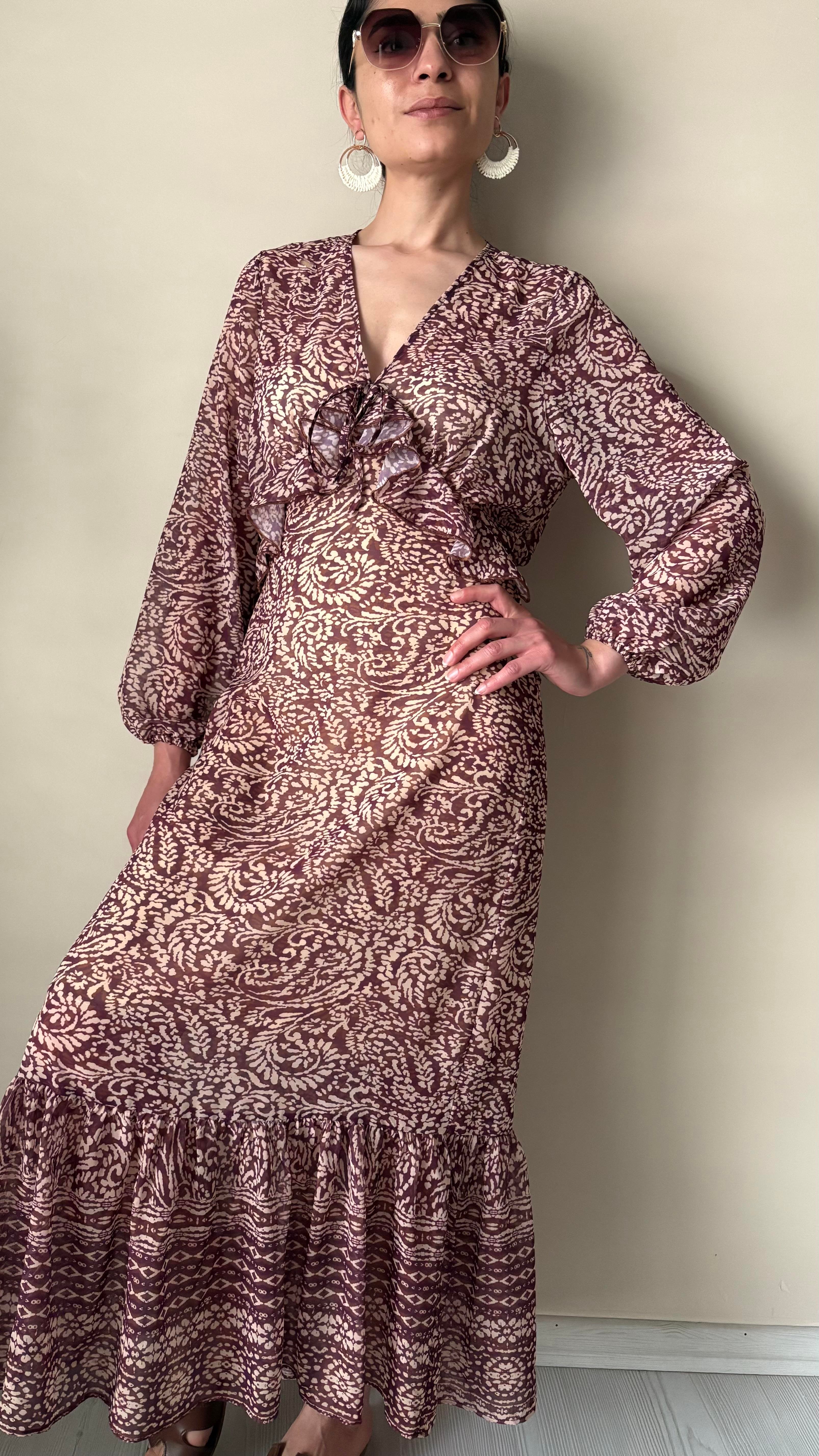 Astarlı Şifon Elbise 