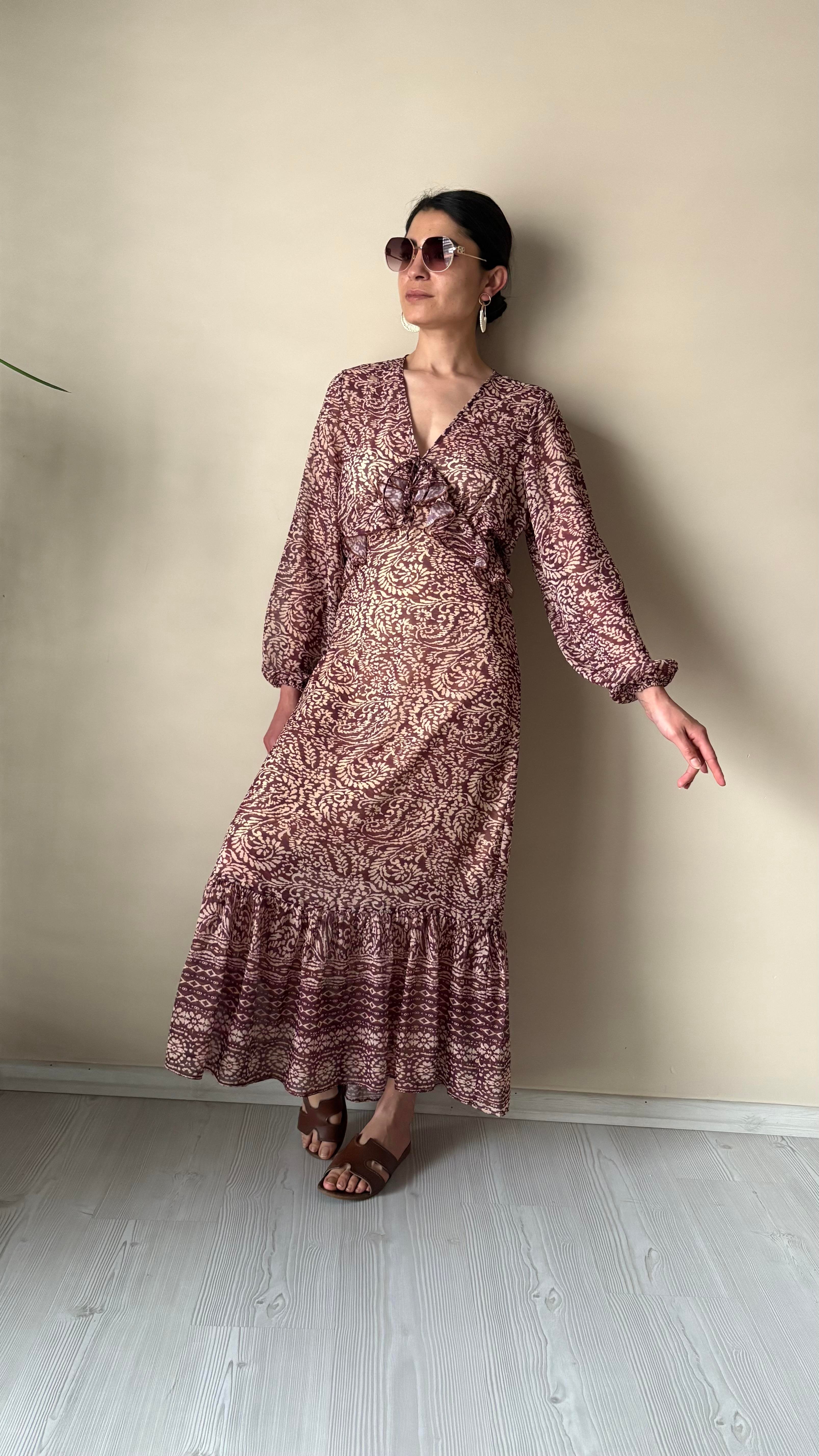 Astarlı Şifon Elbise 