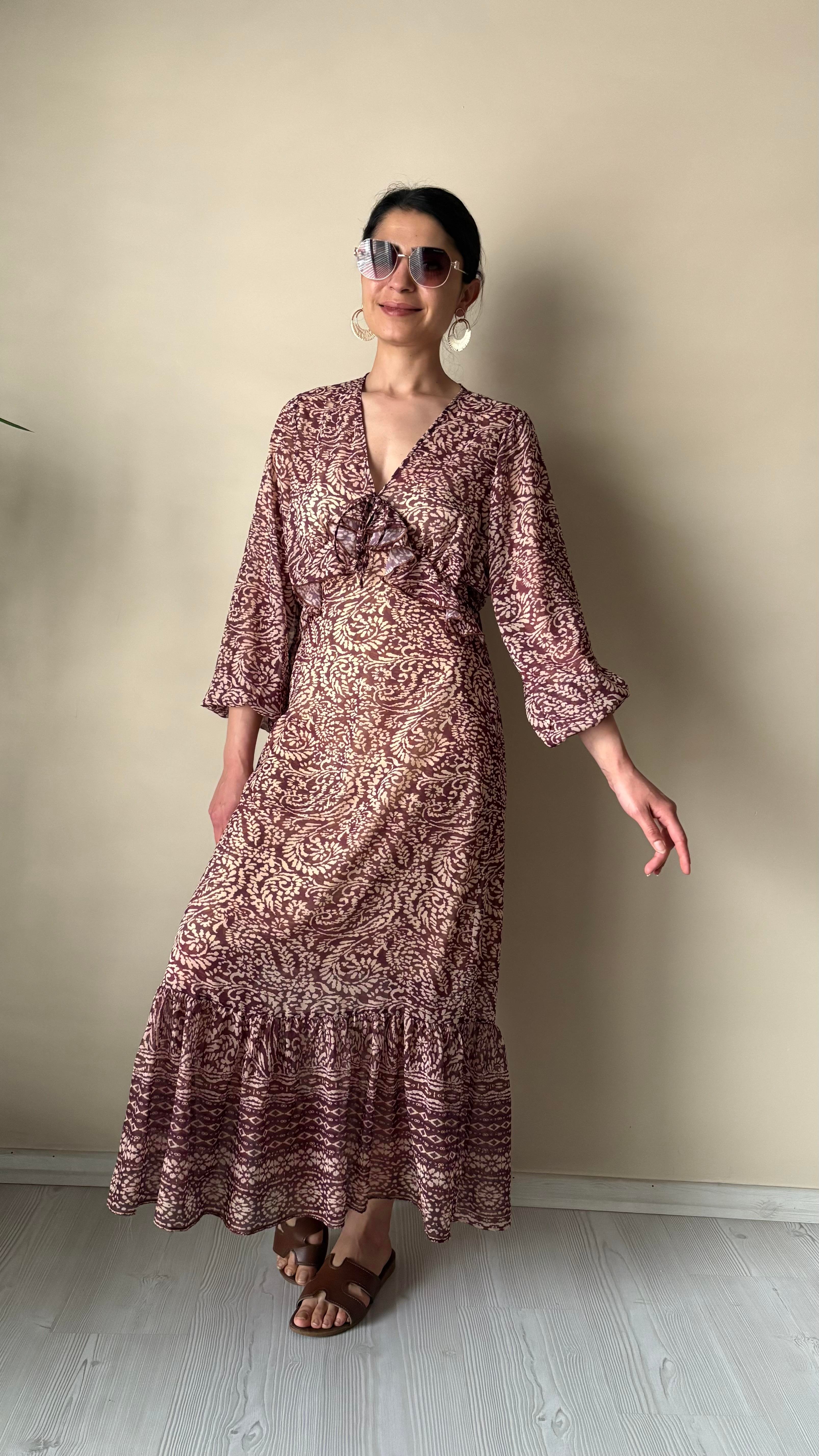 Astarlı Şifon Elbise 