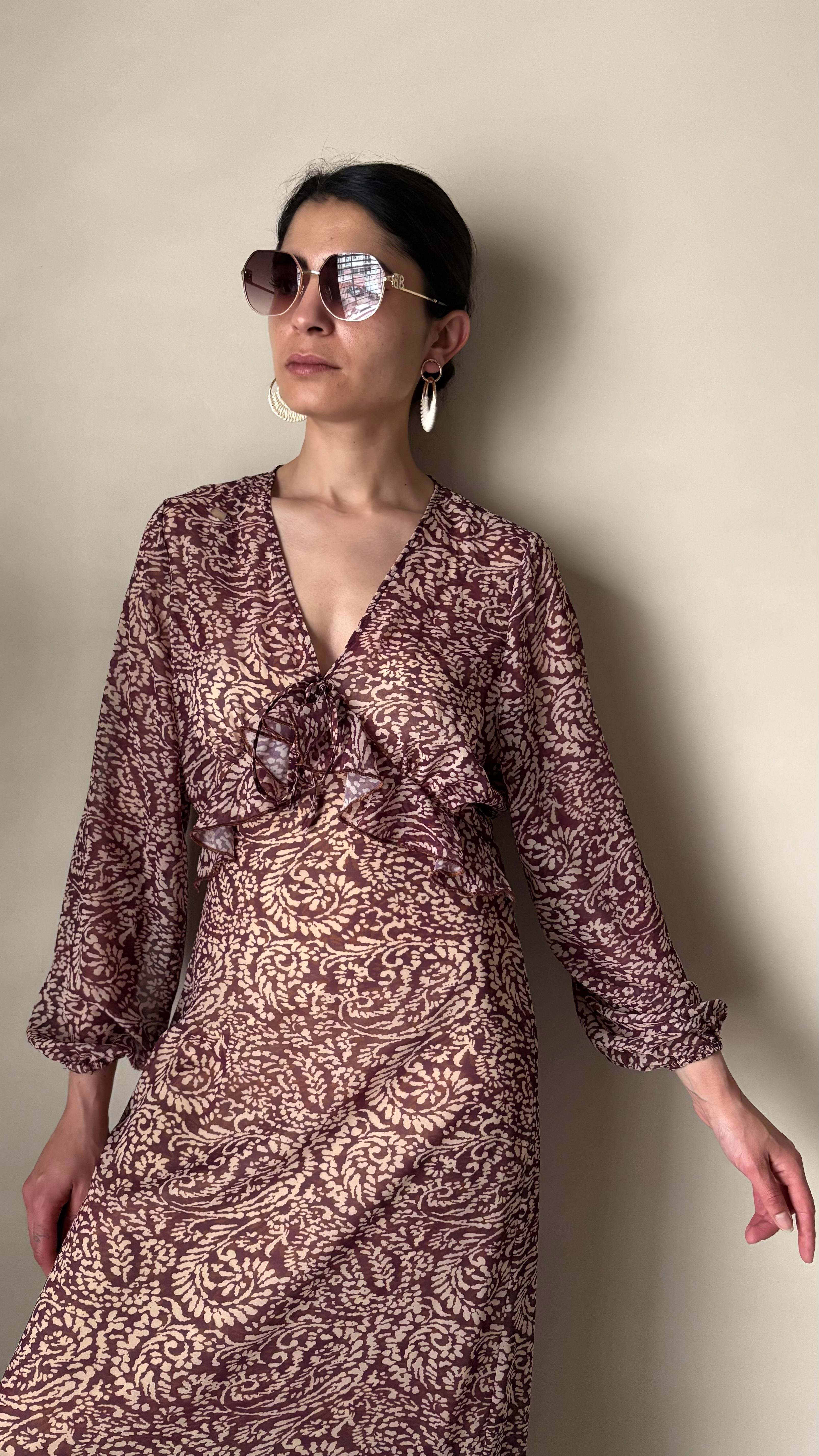 Astarlı Şifon Elbise 