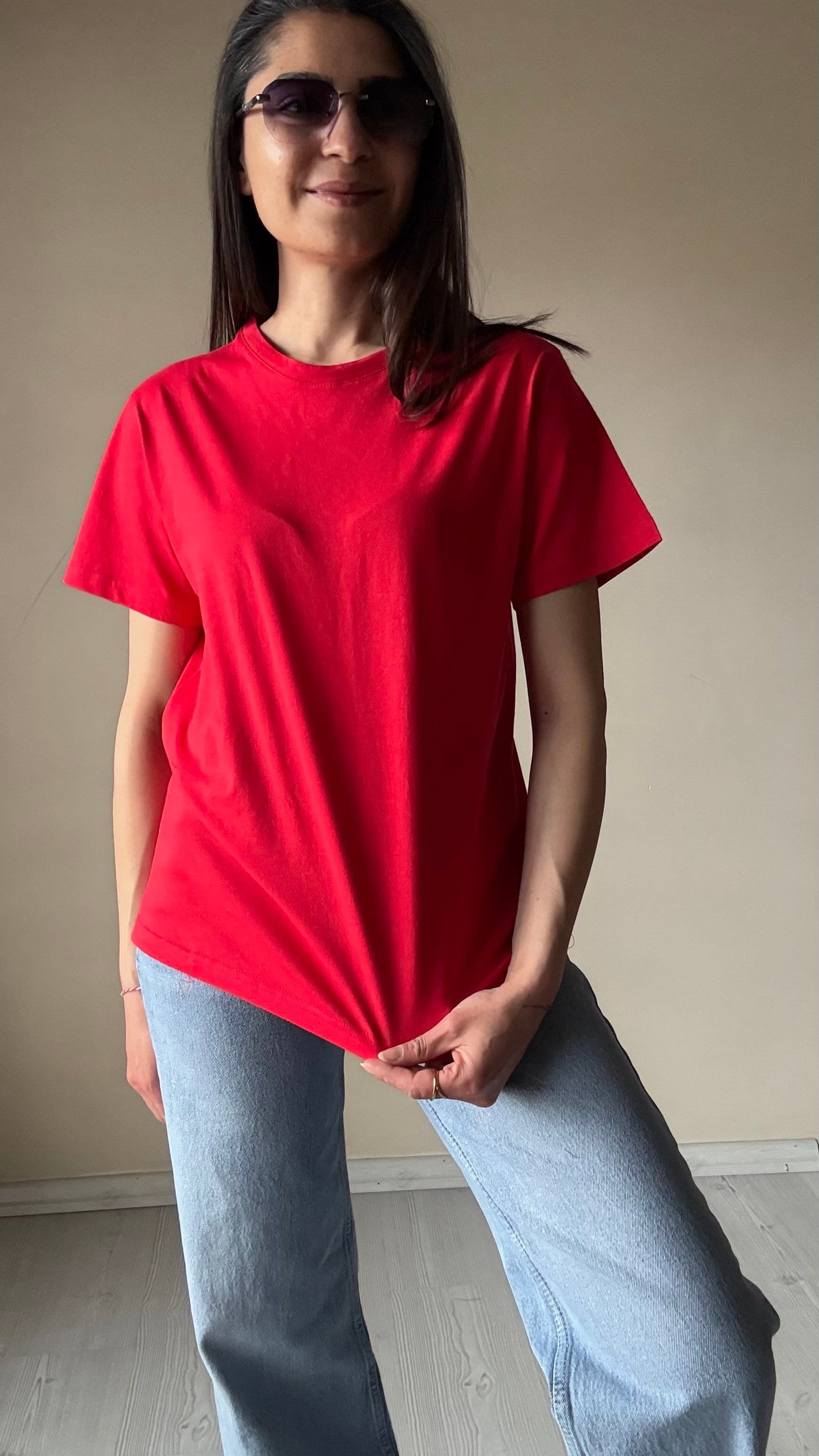 Bisiklet yaka Basic Tshırt 
