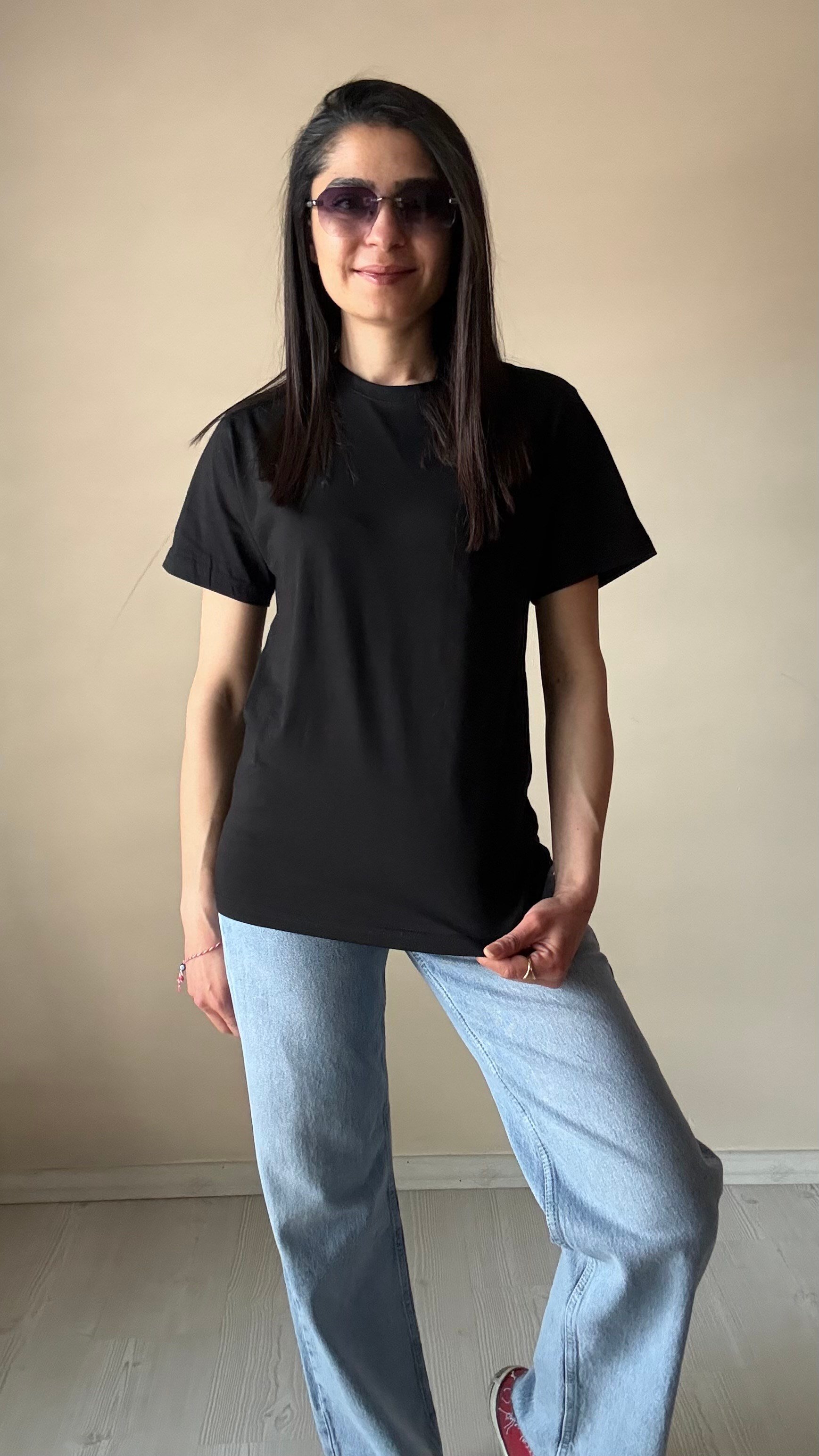 Bisiklet yaka Basic Tshırt 