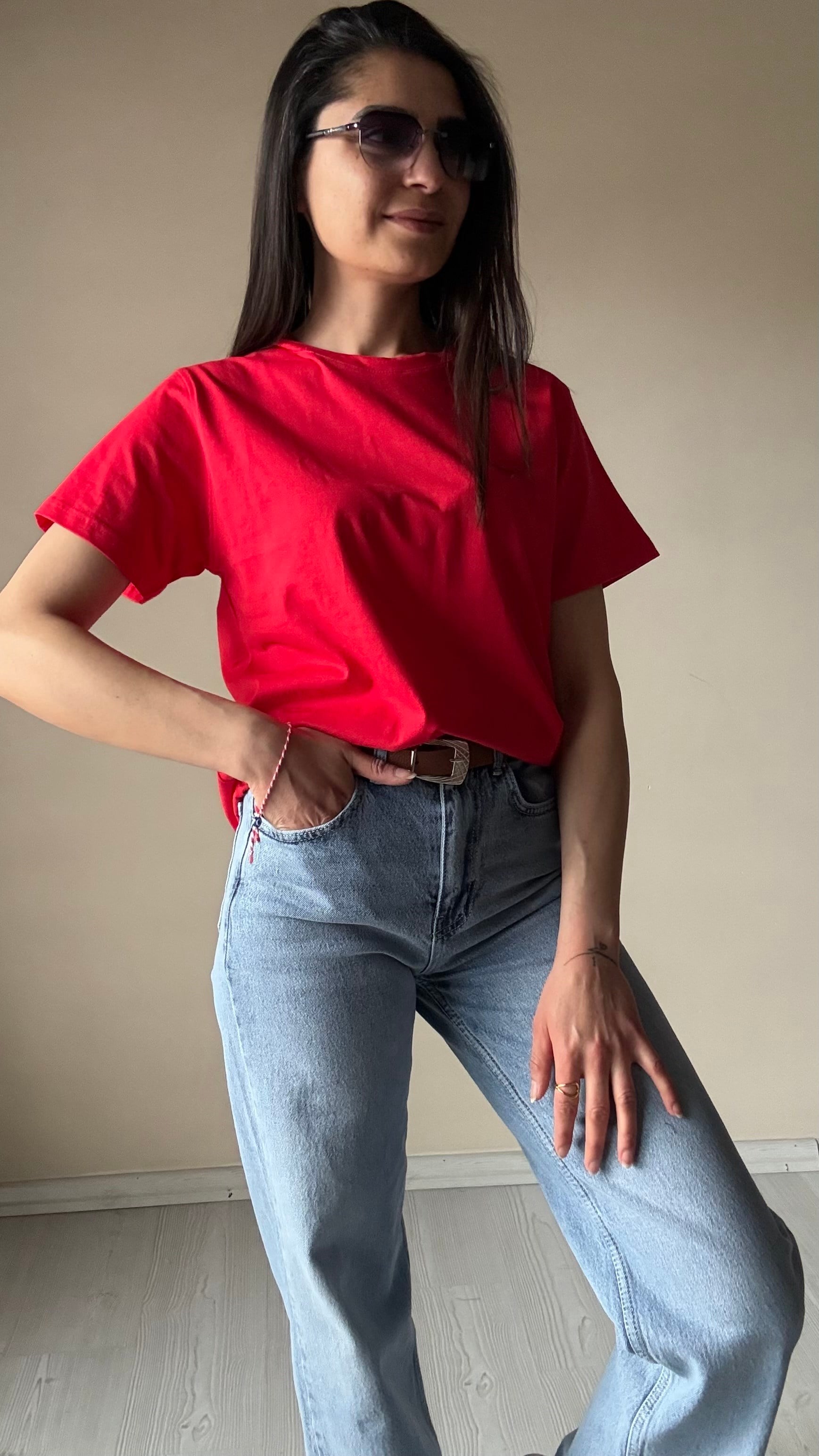 Bisiklet yaka Basic Tshırt 