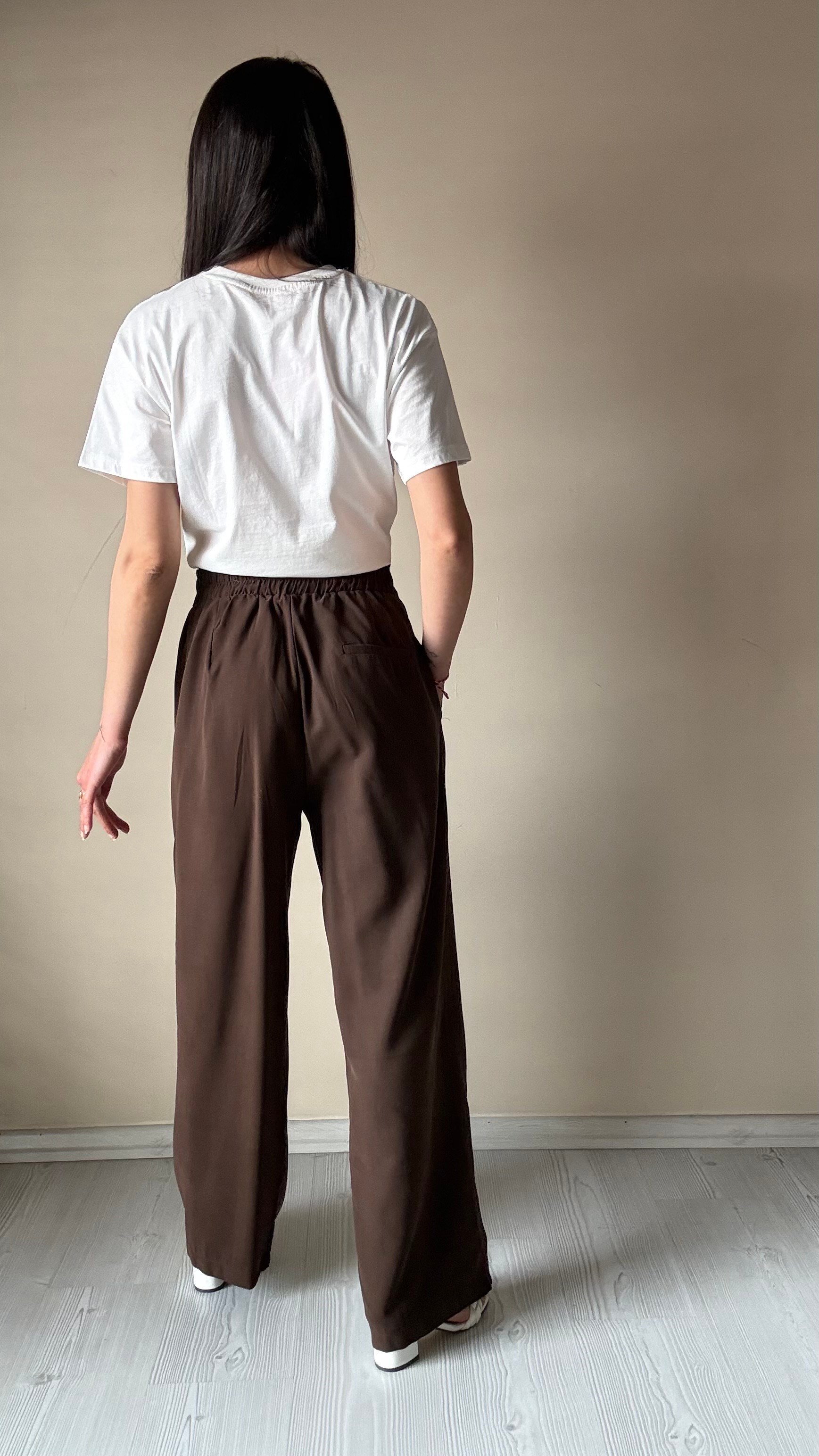 Kahve Kemer Detay Pantolon 