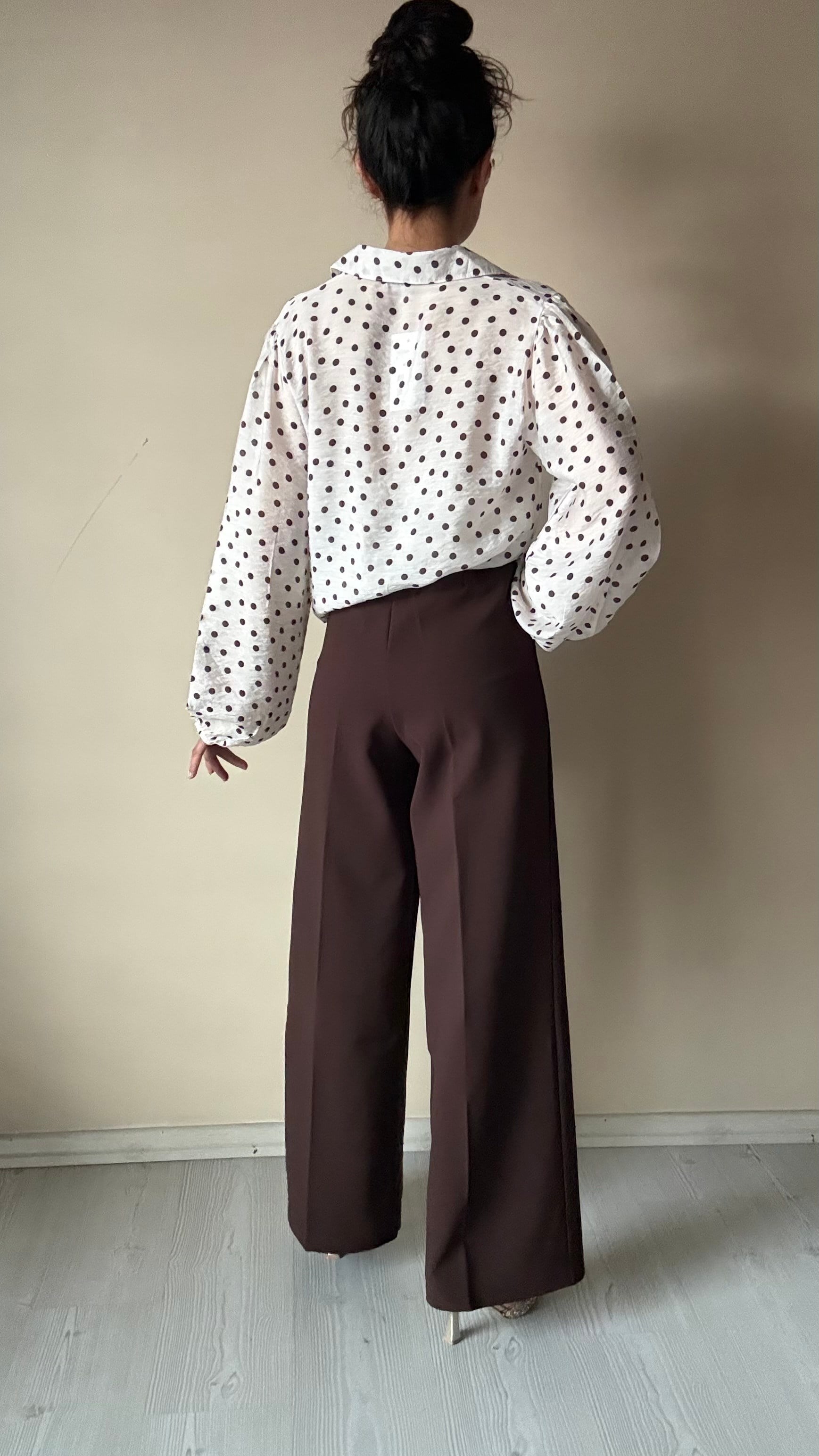 Kahve Kemerli Palazzo Dabıl Pantolon 
