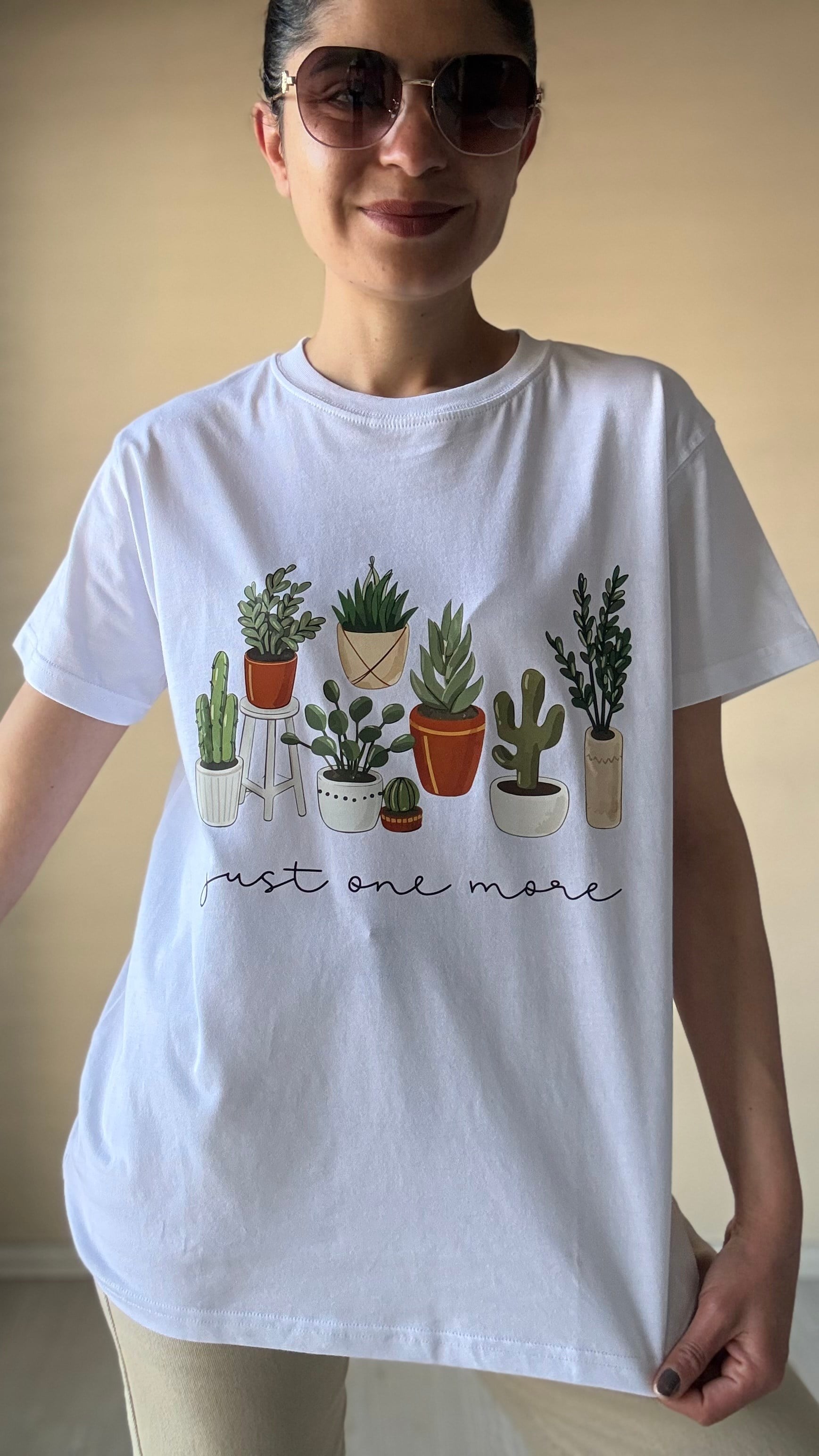 Kaktüs Baskılı Oversize Tşhırt 