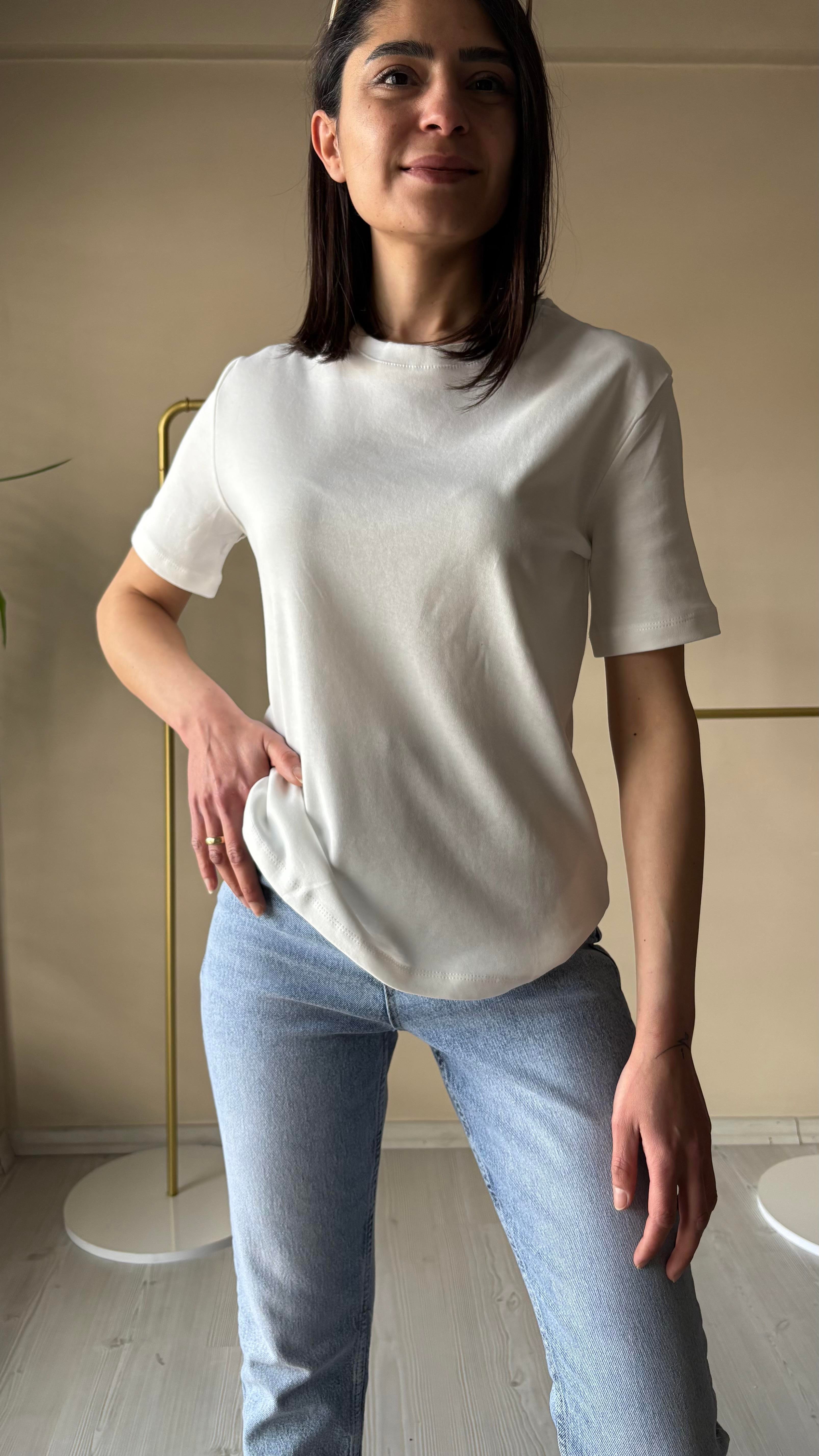 MD Bisiklet yaka Basic T-shirt 