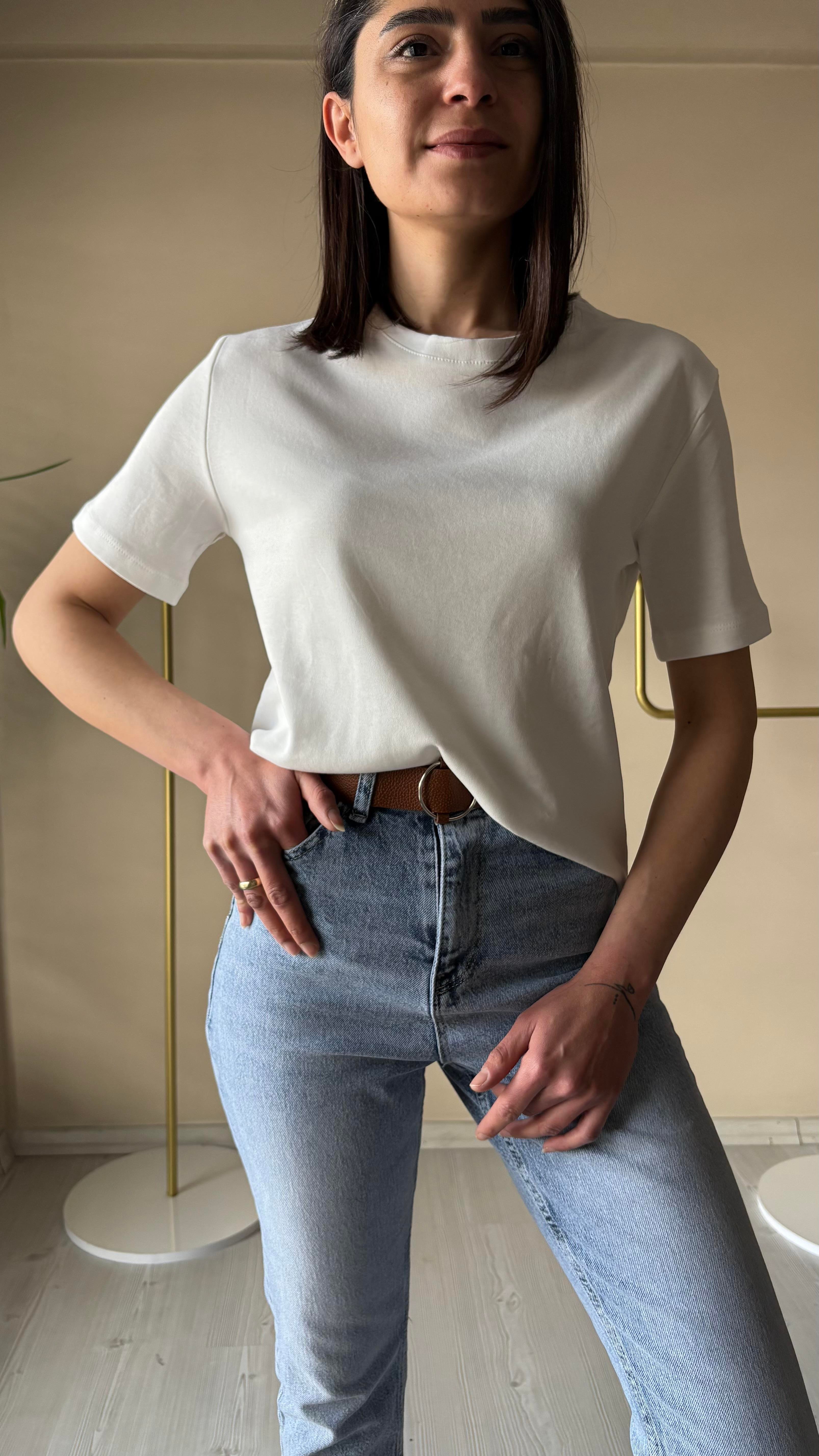 MD Bisiklet yaka Basic T-shirt 