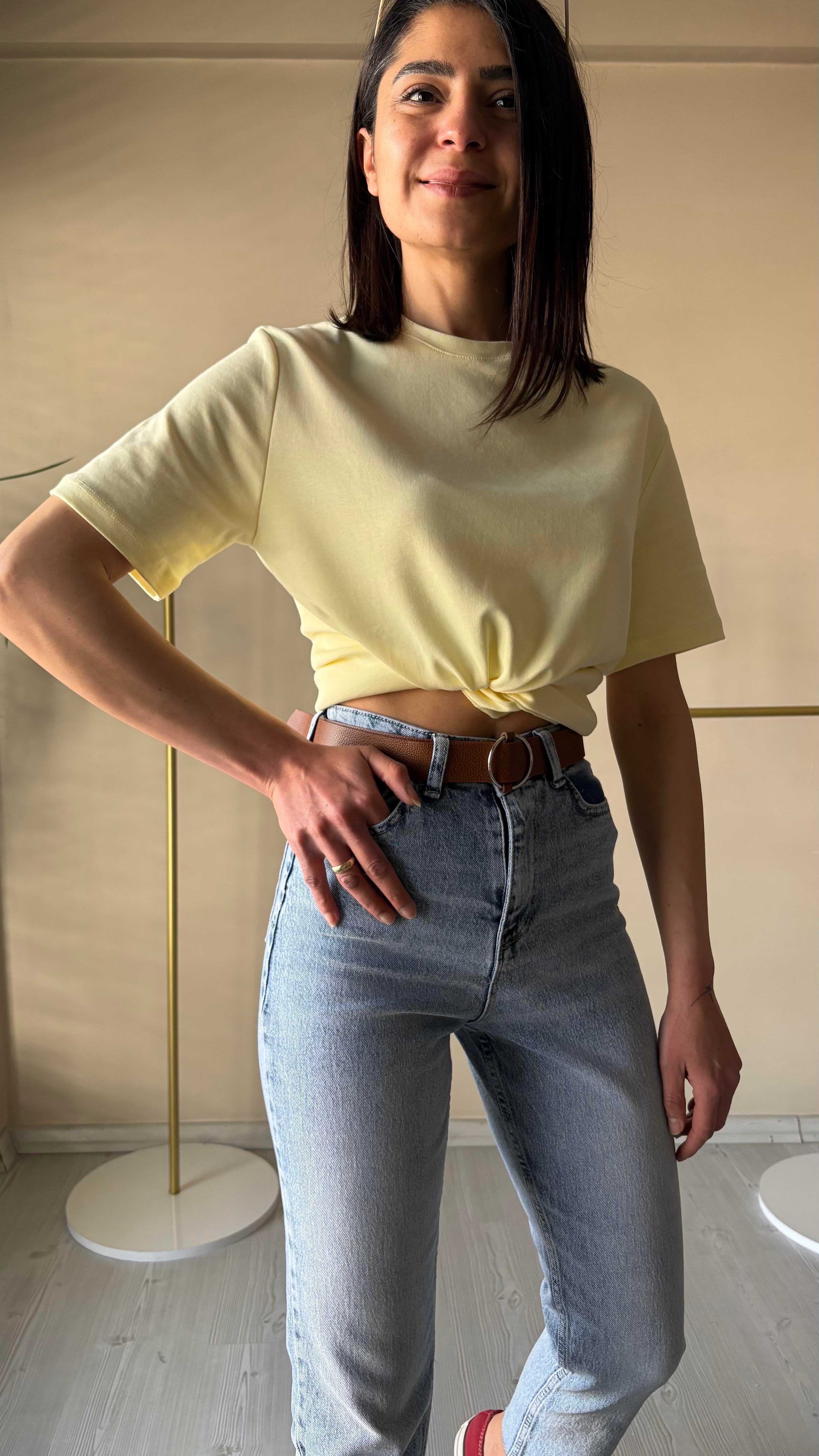 MD Bisiklet yaka Basic T-shirt 