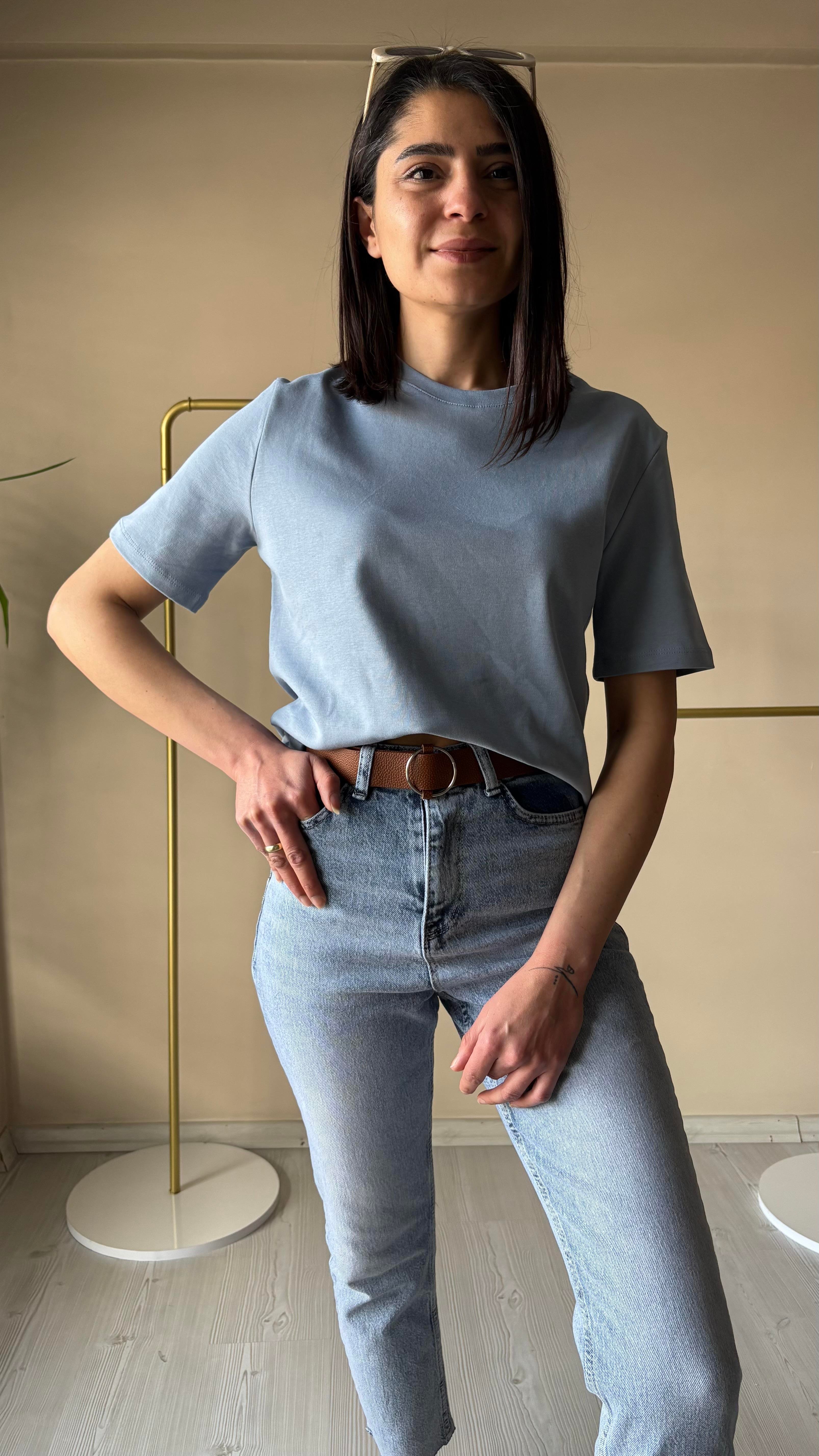 MD Bisiklet yaka Basic T-shirt 