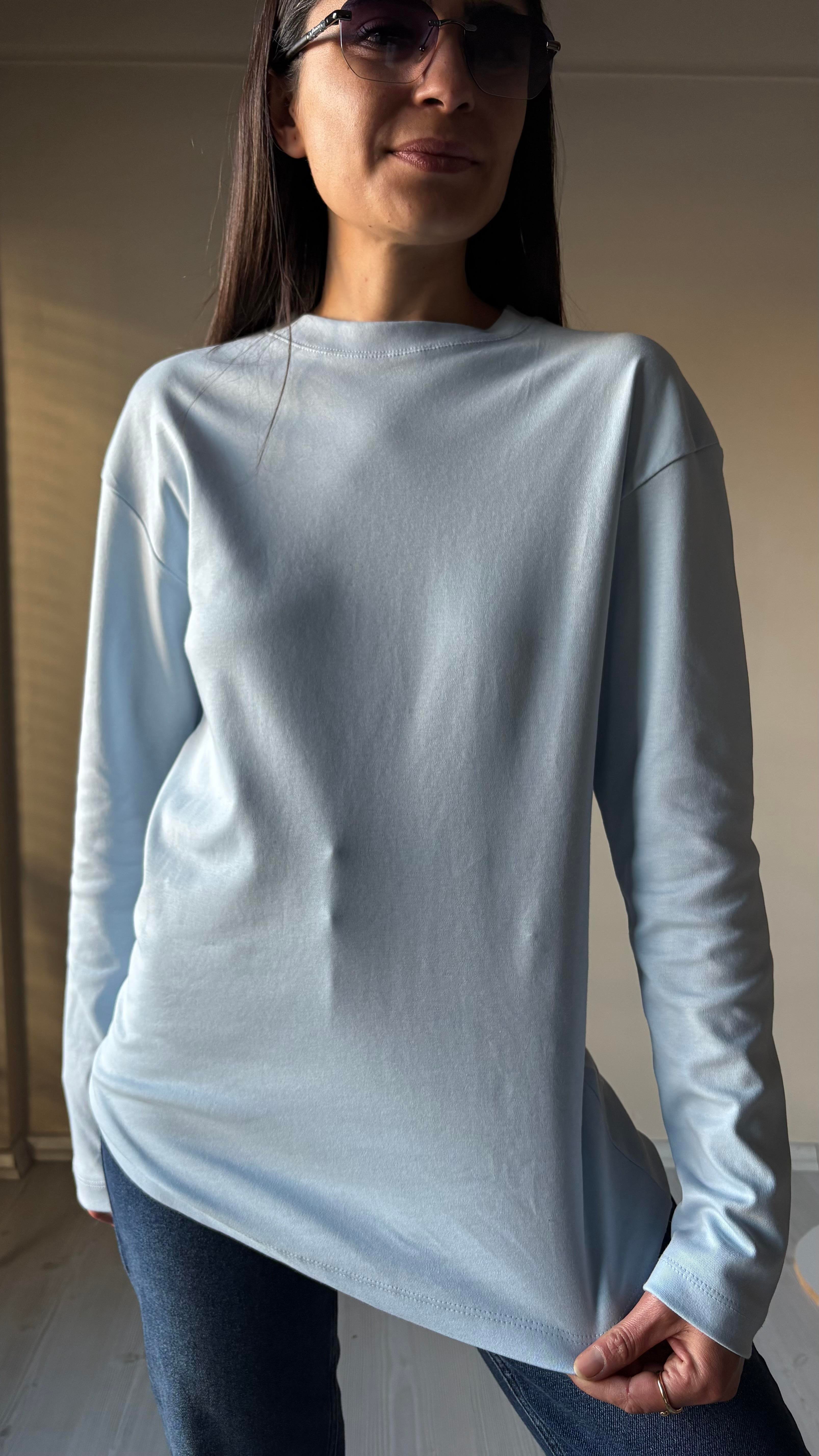 Md Mavi Basic Uzun kol Tshırt 