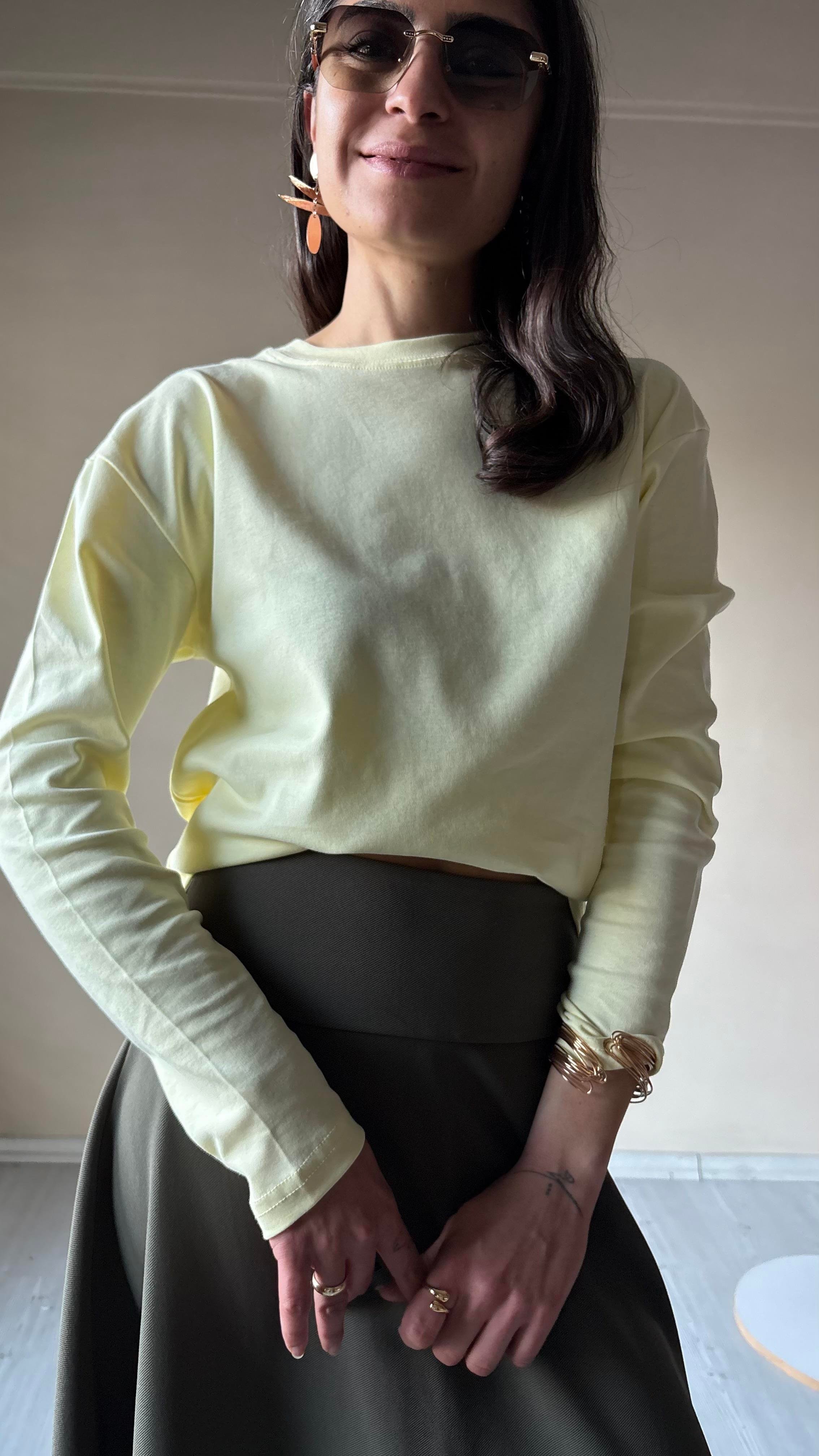 Md Sarı Basic Uzun kol  Tşhırt