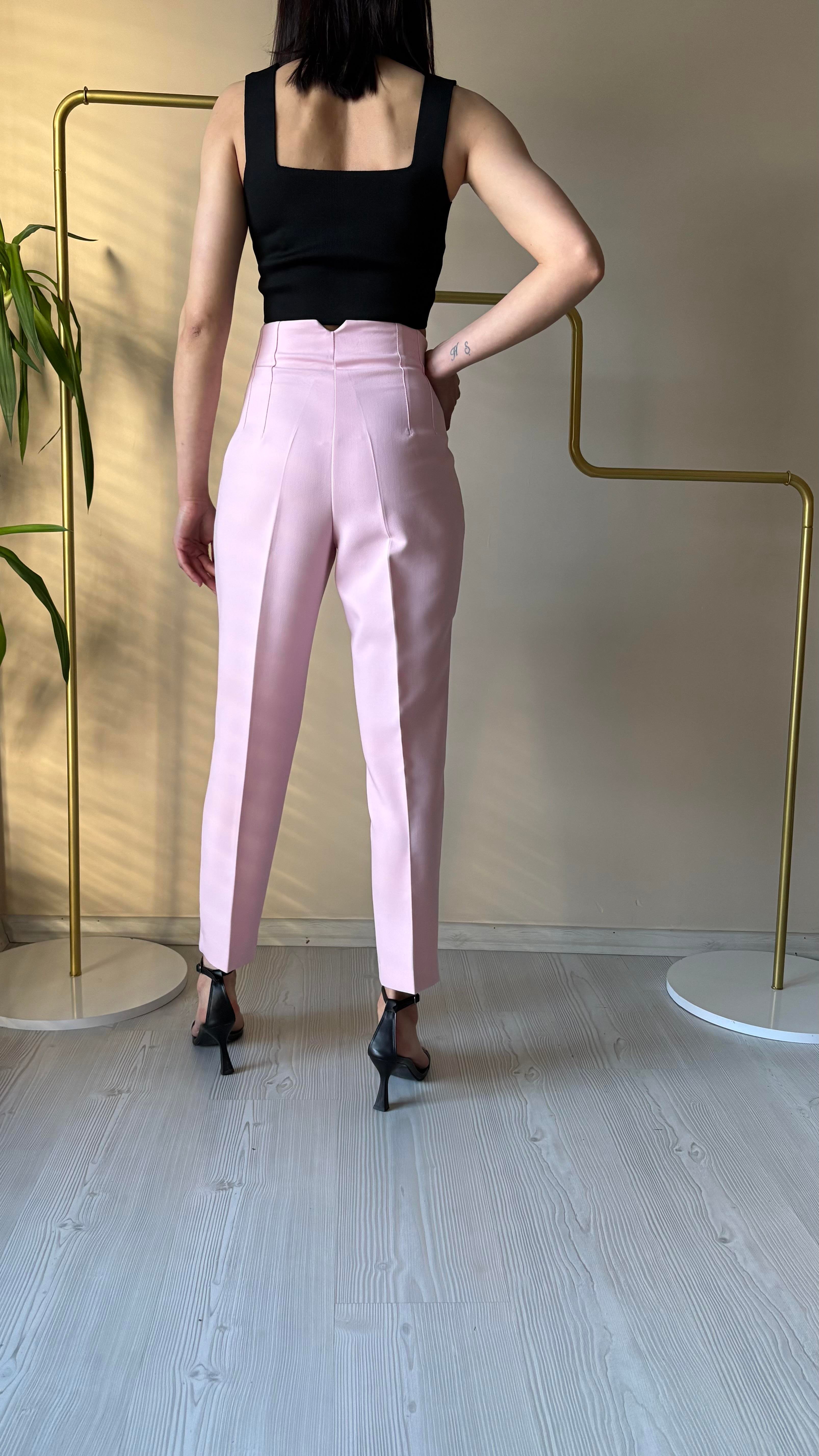 Pembe Dabıl Havuç Pantolon 