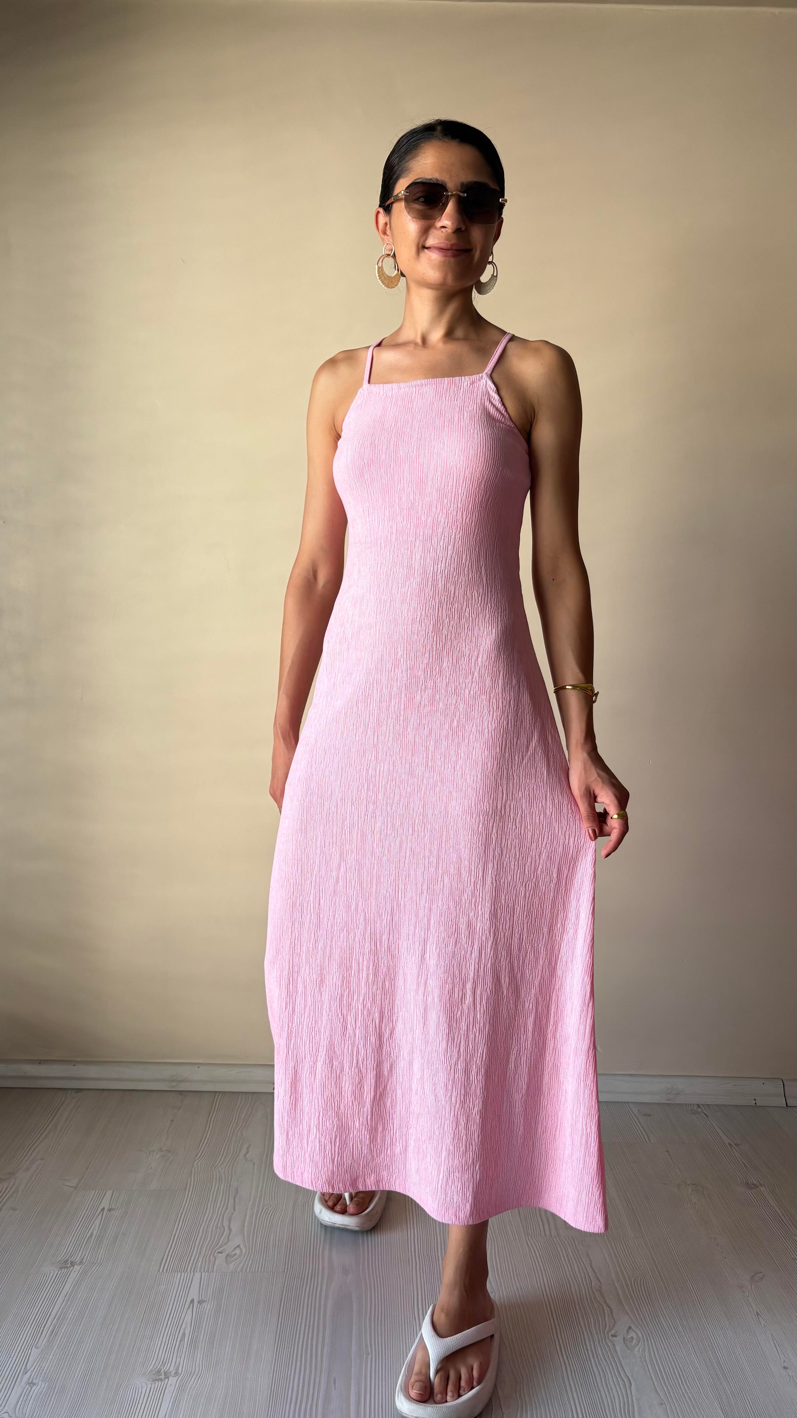 Pembe Elegant Elbise 