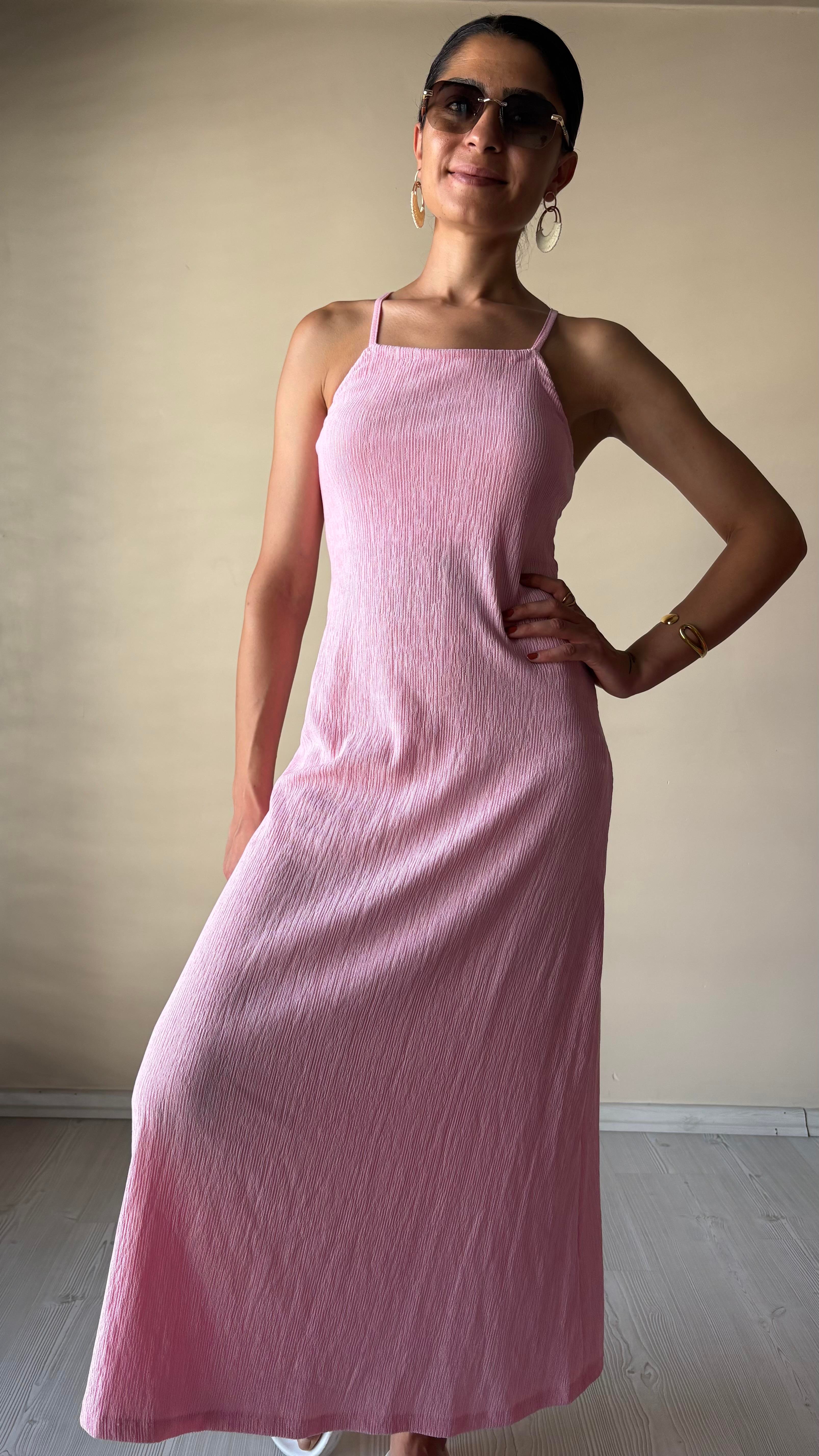 Pembe Elegant Elbise 