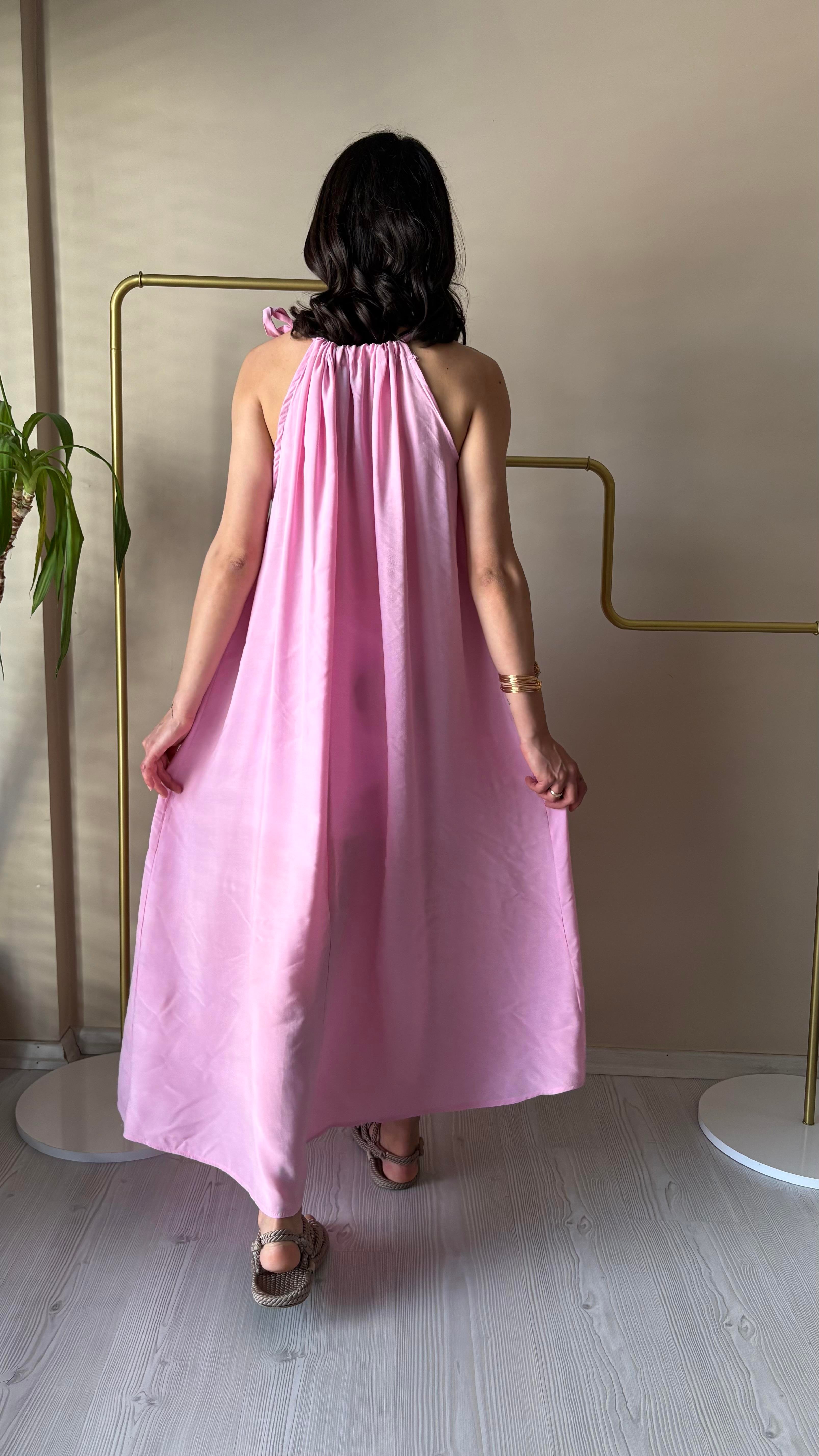 Pembe Tensel Elbise