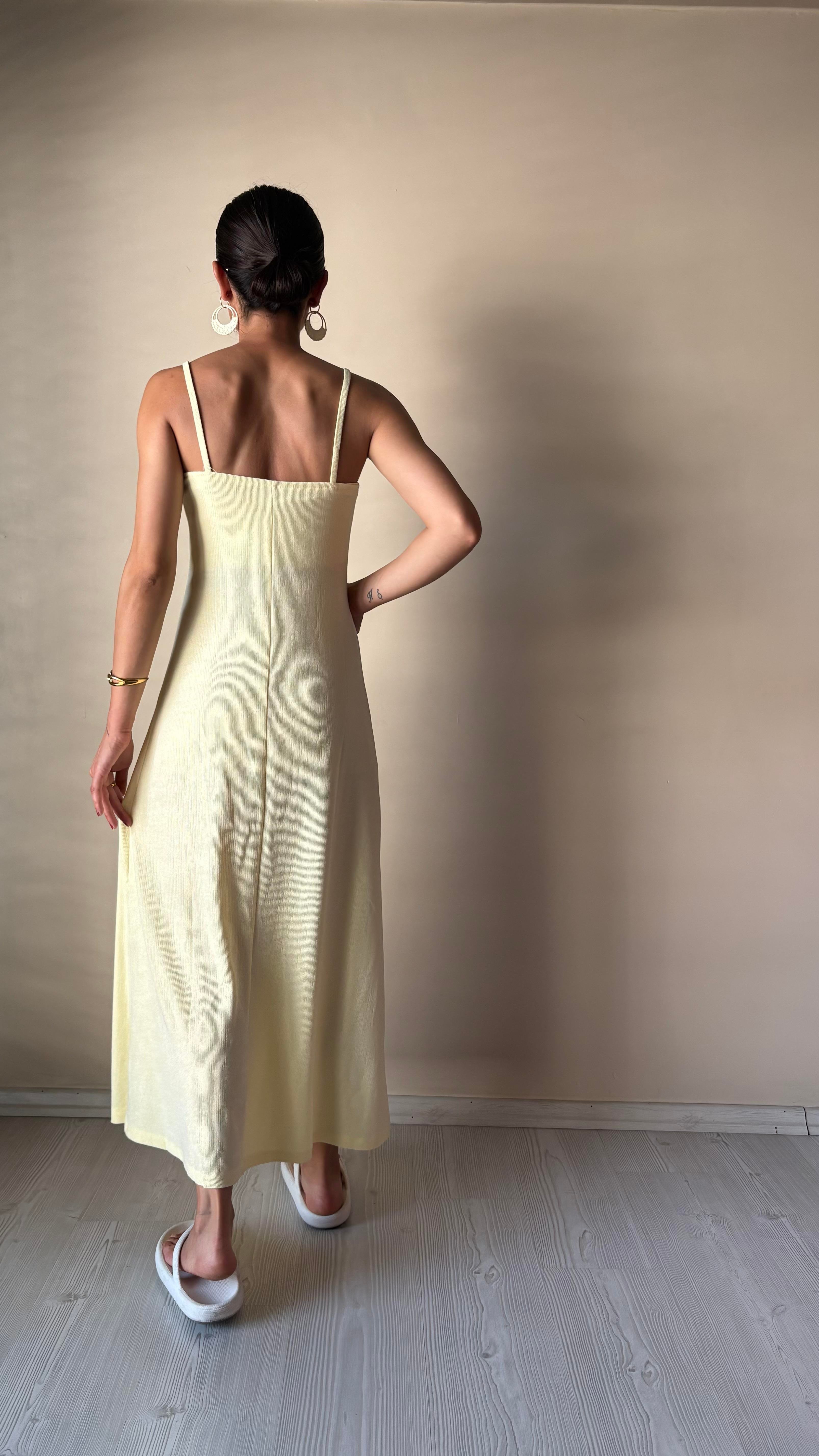 Sarı Elegant Elbise