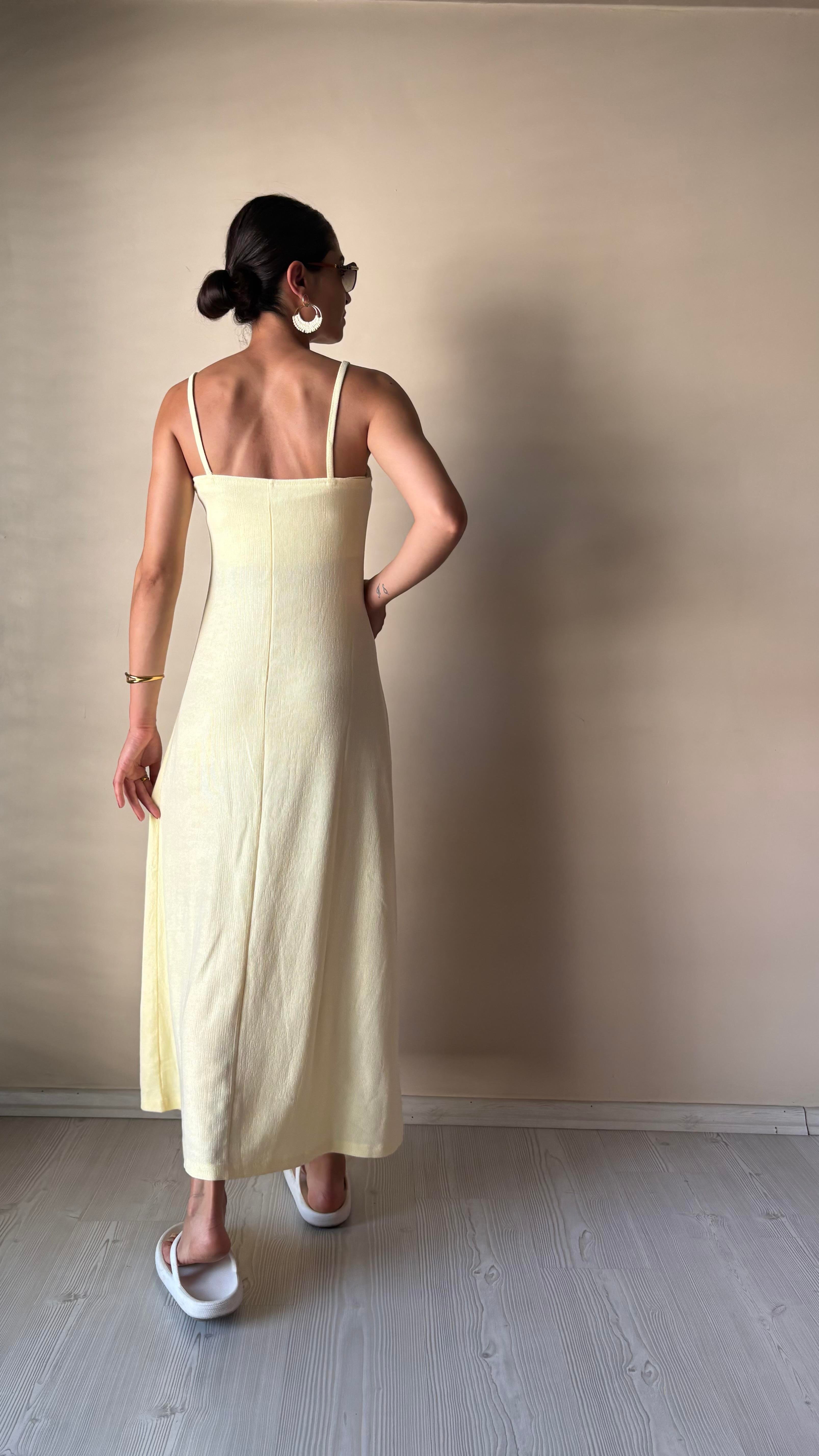 Sarı Elegant Elbise