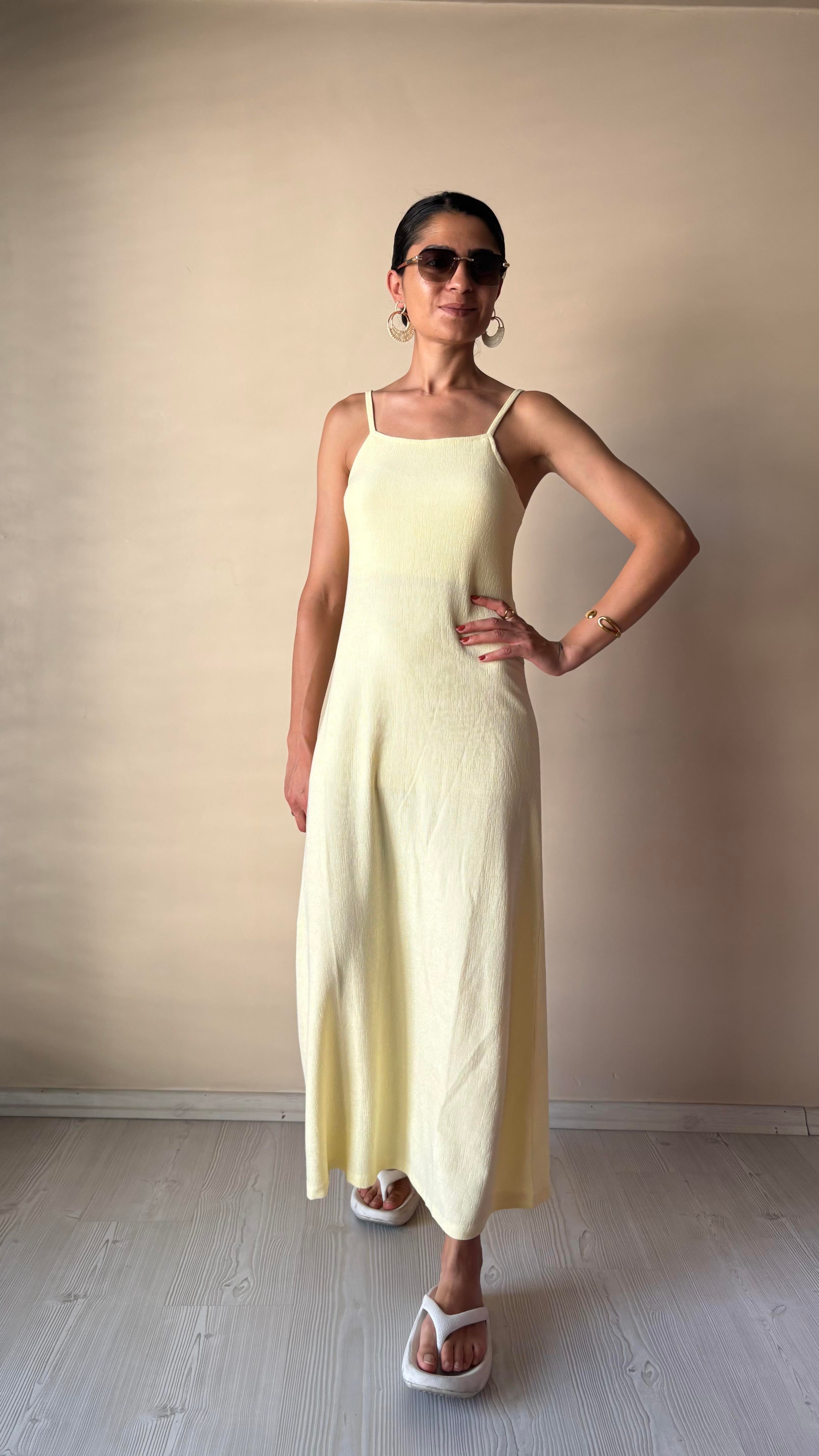 Sarı Elegant Elbise