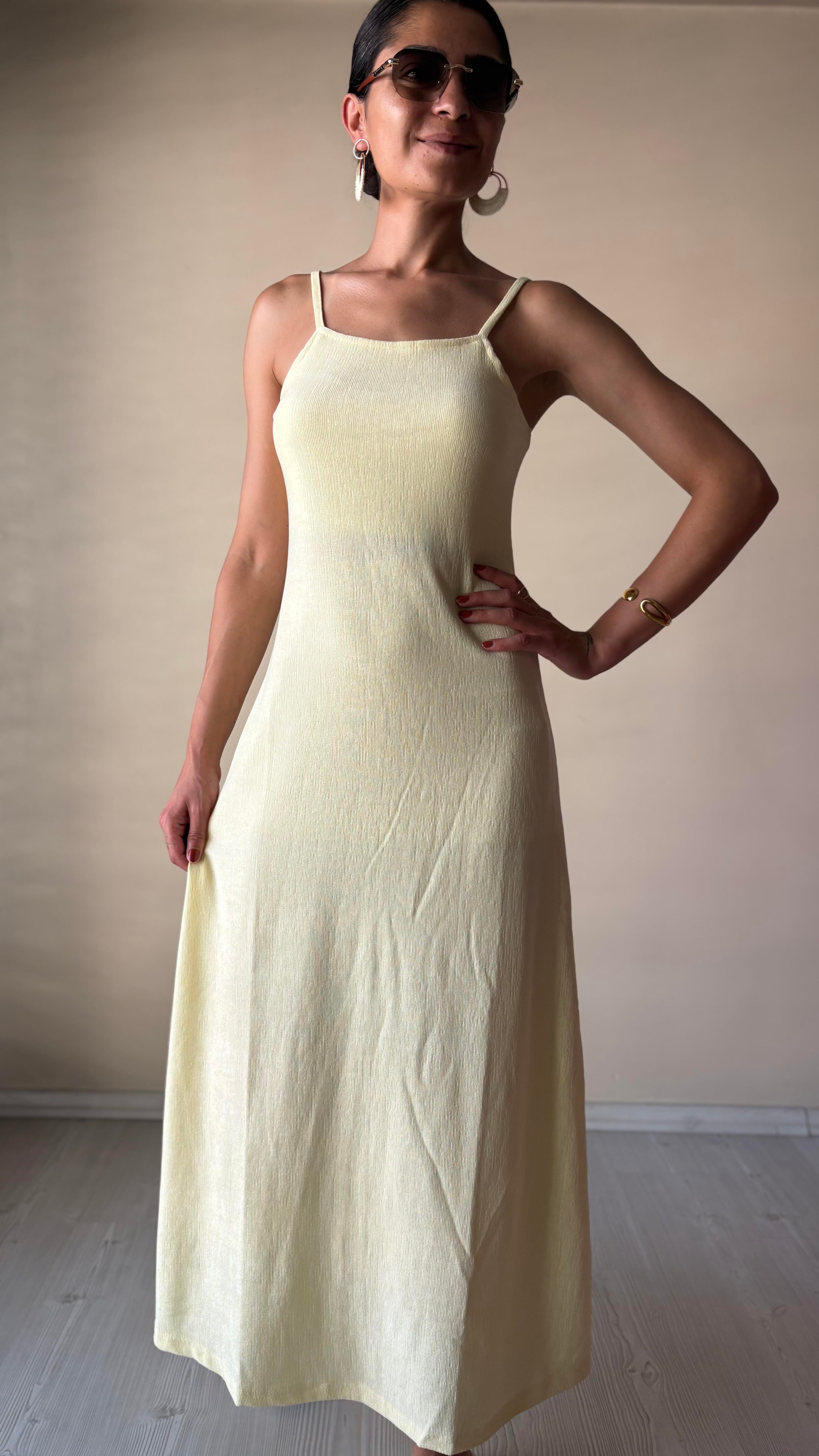 Sarı Elegant Elbise