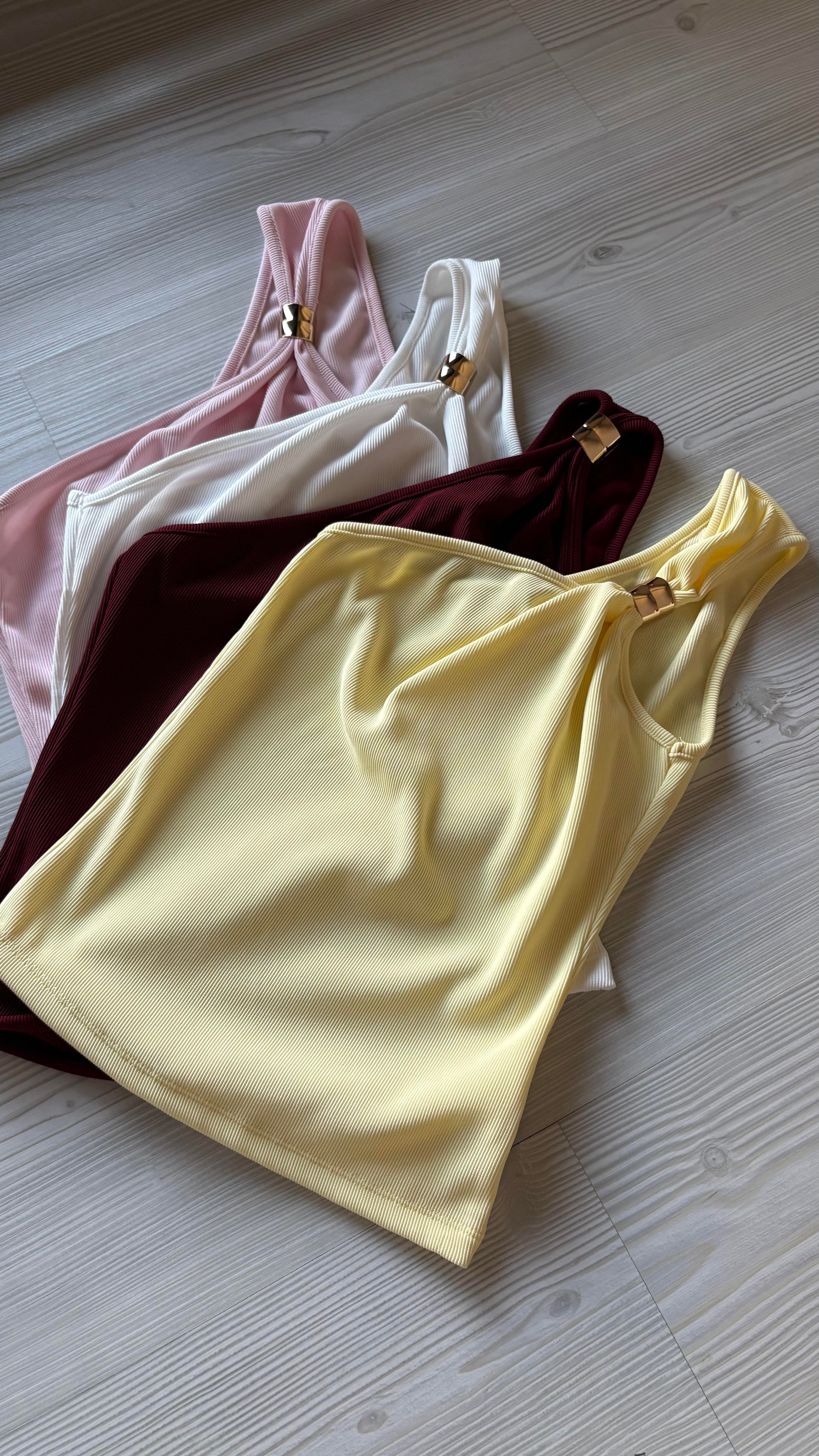 Sarı Tek kol Ottoman Bluz