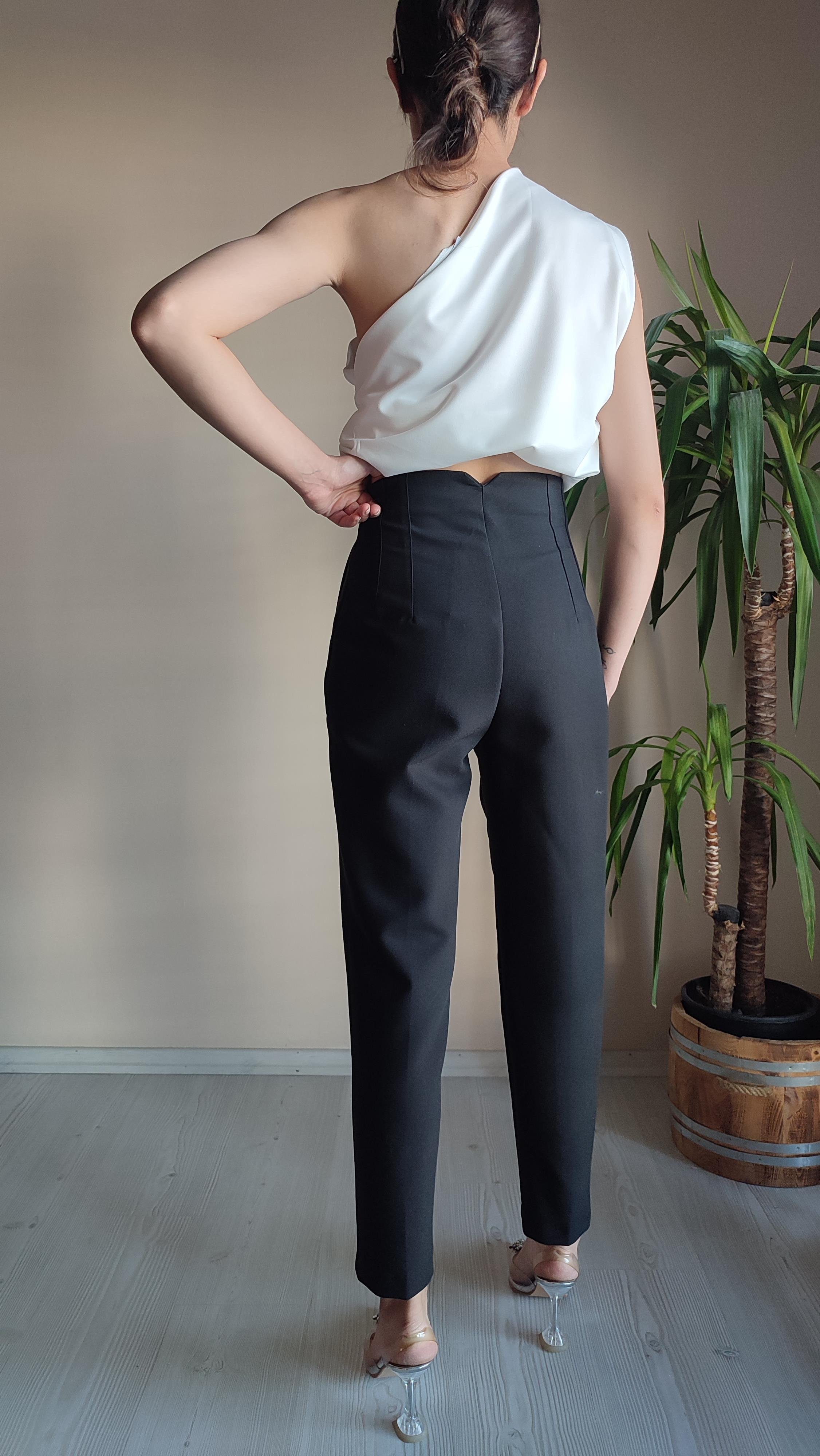 Siyah Dabıl Zara model Havuç Pantolon 