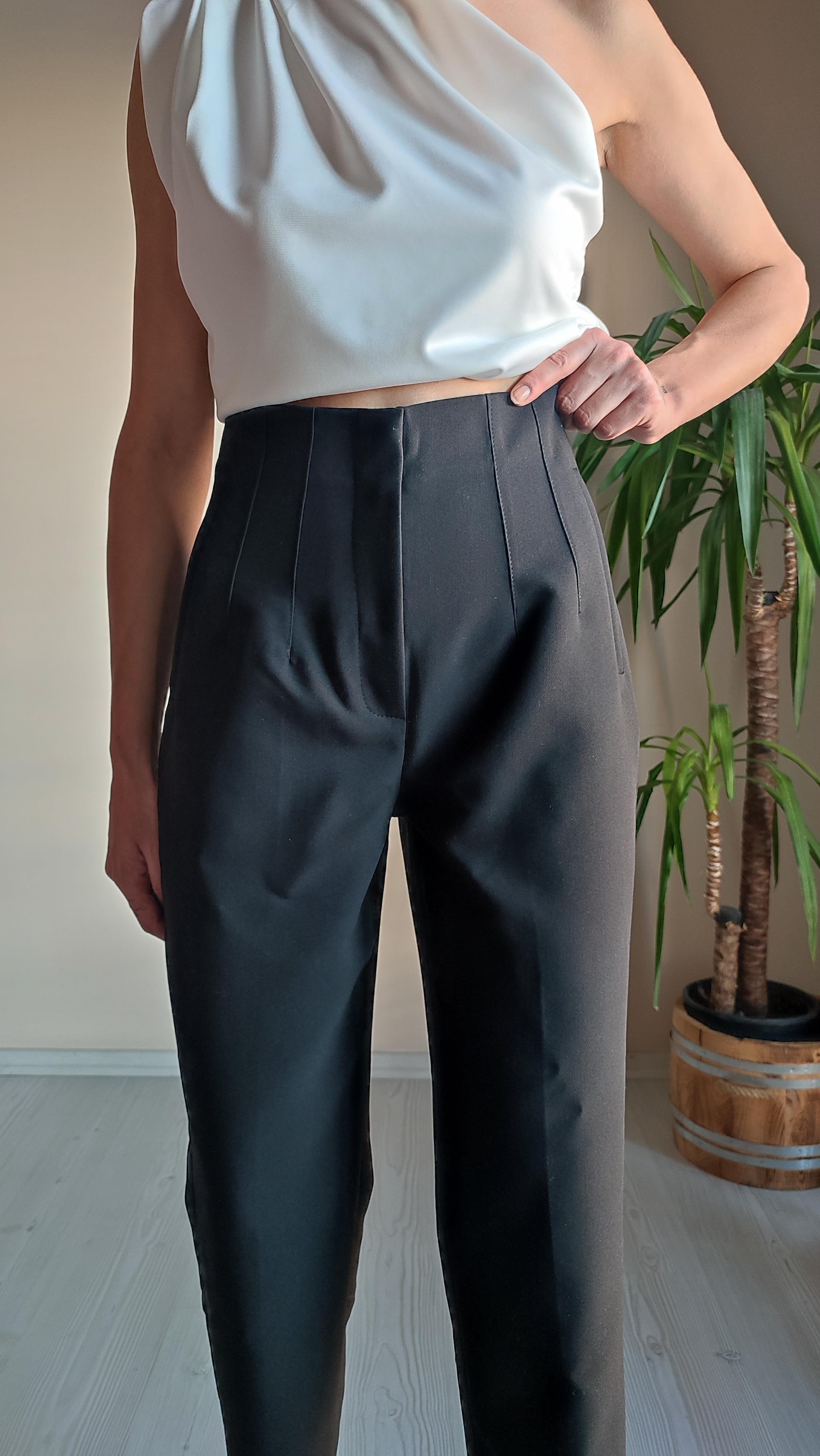 Siyah Dabıl Zara model Havuç Pantolon 