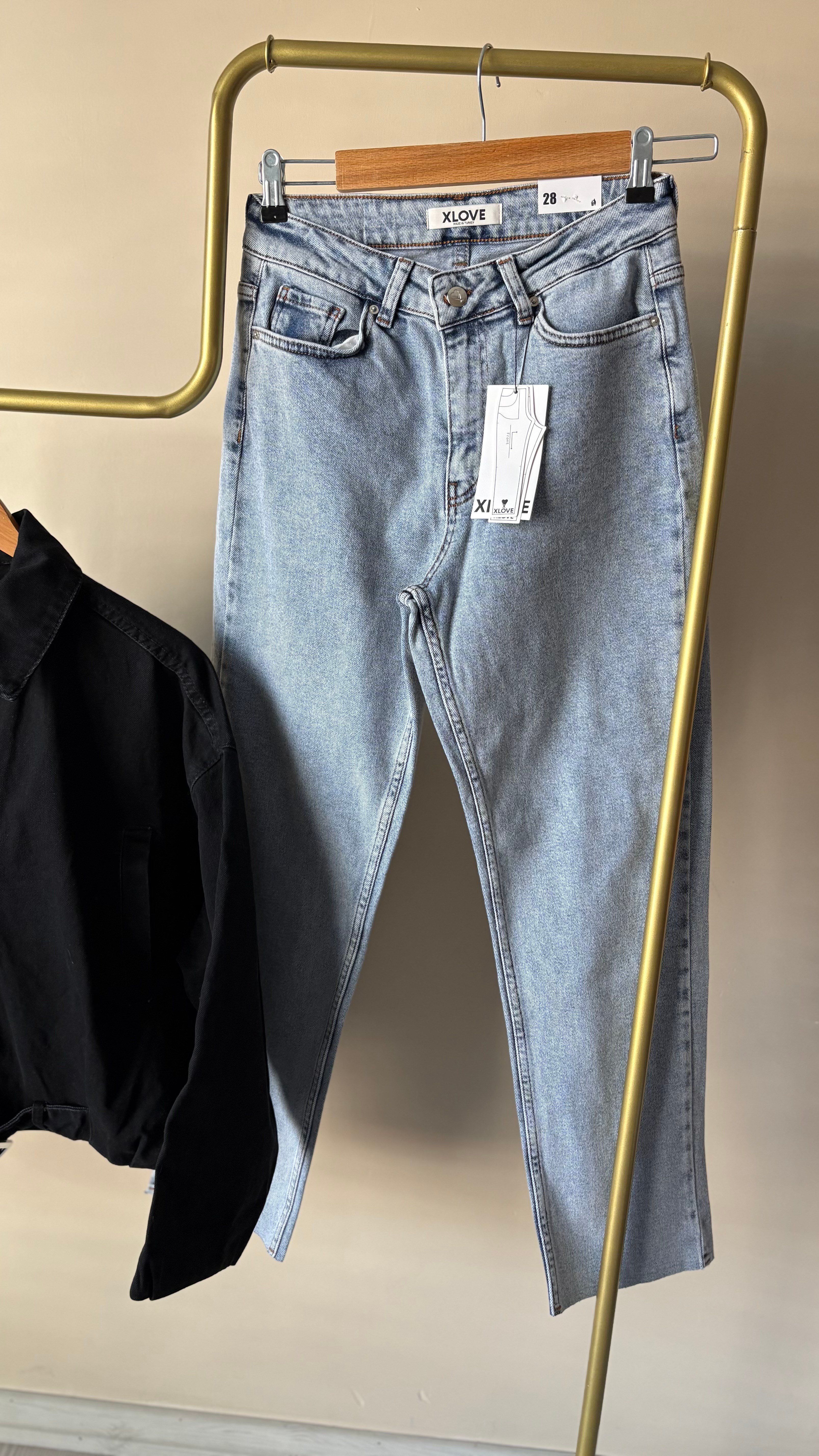 Xlove Kar yıkama Lazer Kesim Slimmomfit Jean