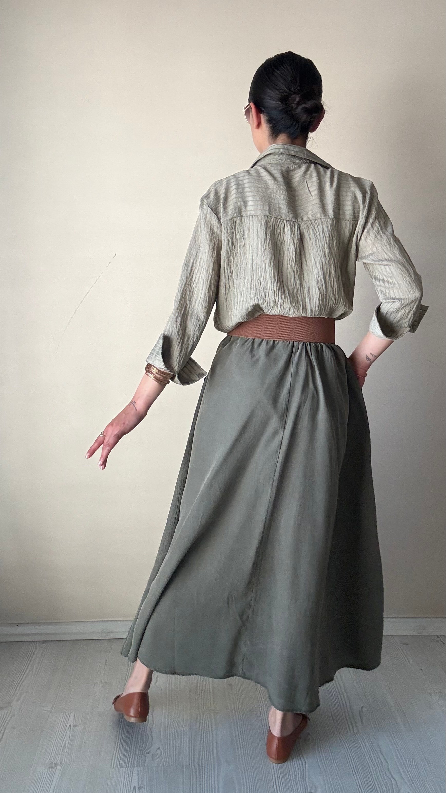 Yeşil Transparan Gömlek 