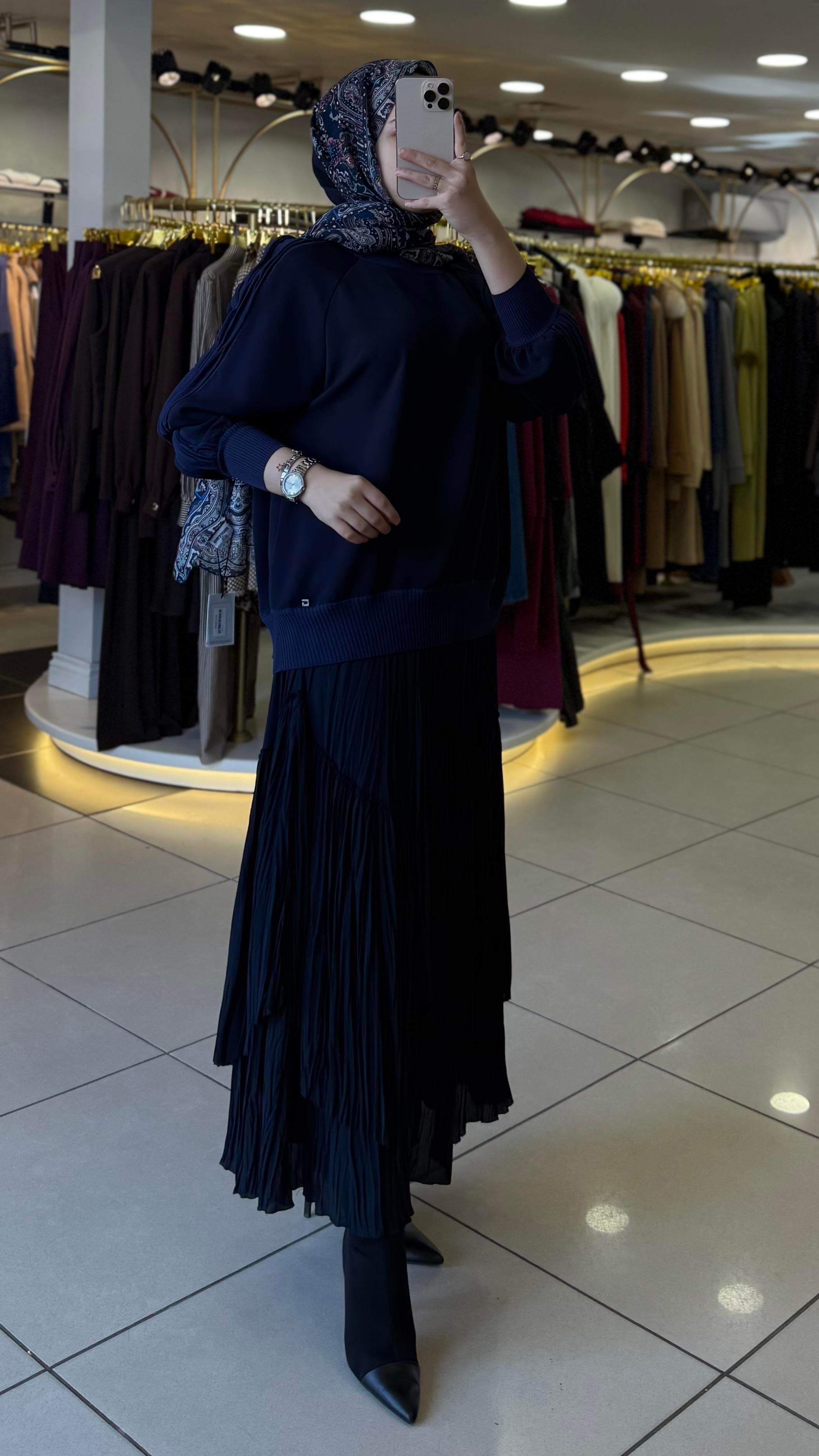 GHİSA BLUZ LACİVERT