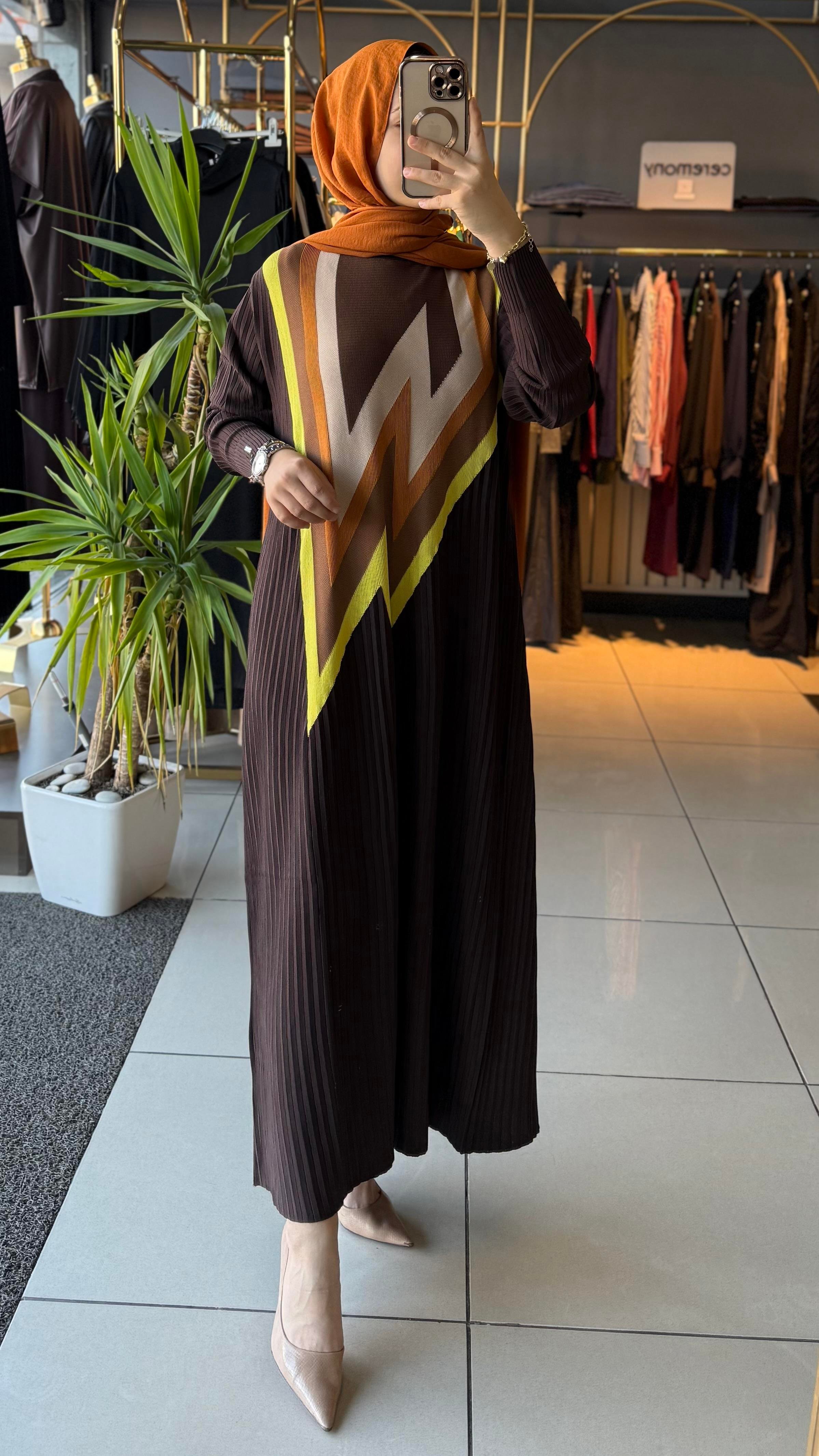 İNVEE ELBİSE KAHVE