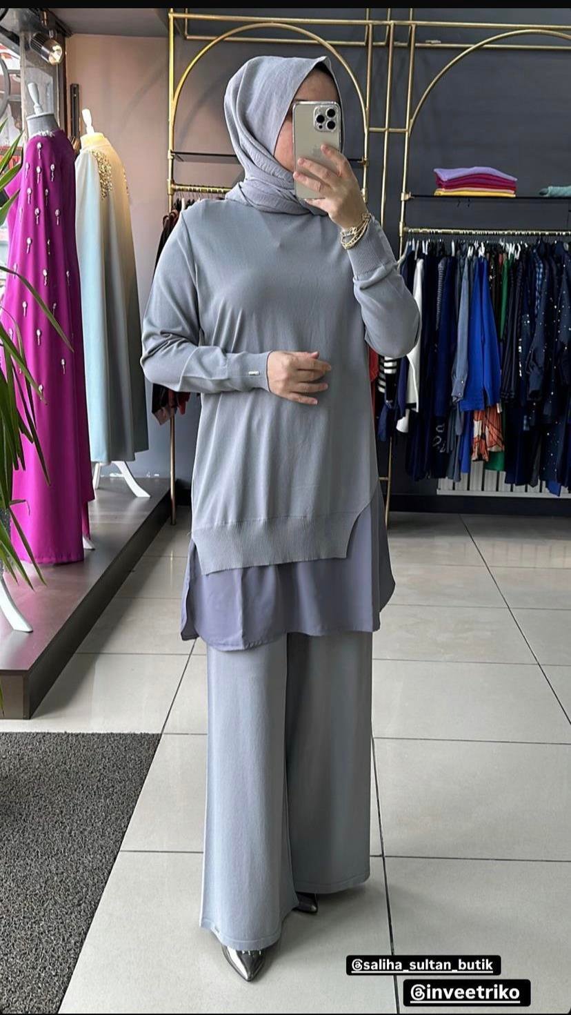 İNVEE MERSERİZE PANTOLON GRİ