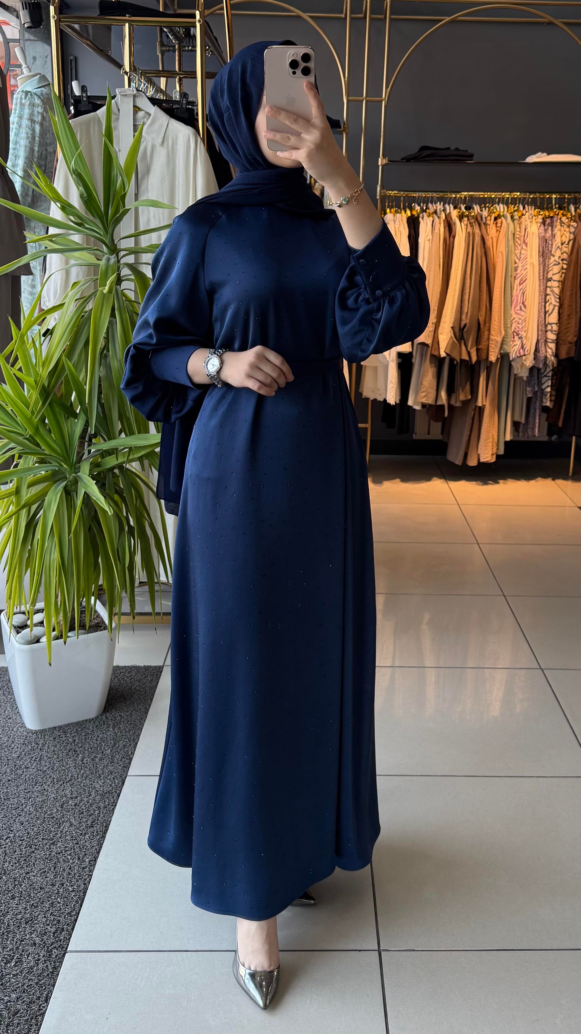 SENNA ELBİSE LACİVERT