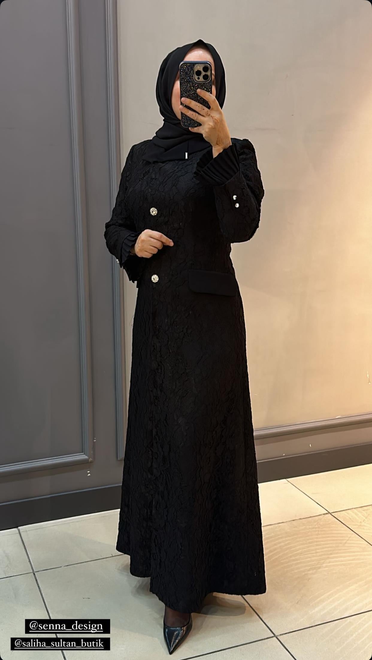 SENNA ELBİSE SİYAH