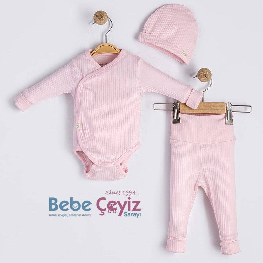 ANNABABBA Badili Kaşkorse 3'lü Takım ( 0-3 Ay ) ( Pembe )