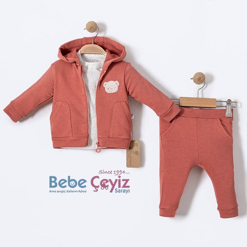 ANNABABBA Little Bear Hırkalı 3'Lü Takım  ( Kiremet )