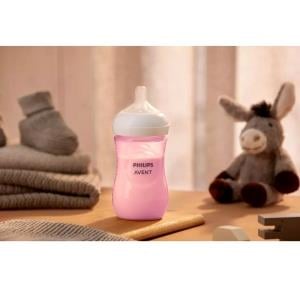 AVENT Doğal Tepkili Biberon PP 1+Ay 260ml - Pembe