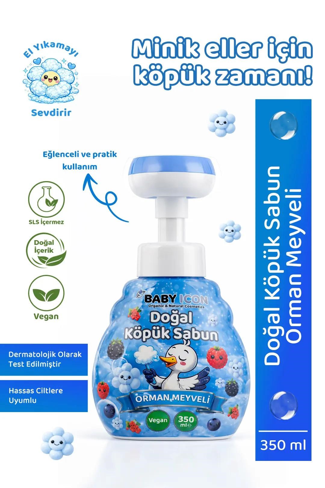 BABY İCON Doğal Köpük Sabun 350ml Orman Mevyeli