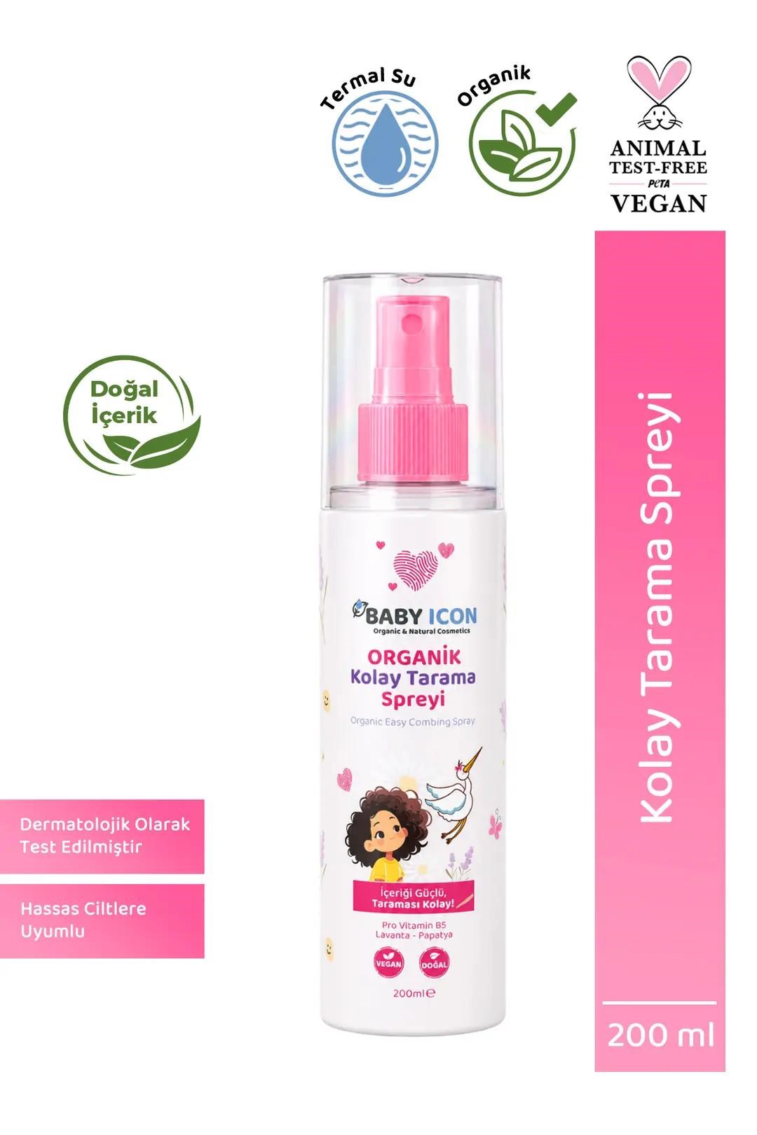 Baby Icon Organik Vegan Kolay Tarama Spreyi 200 ml