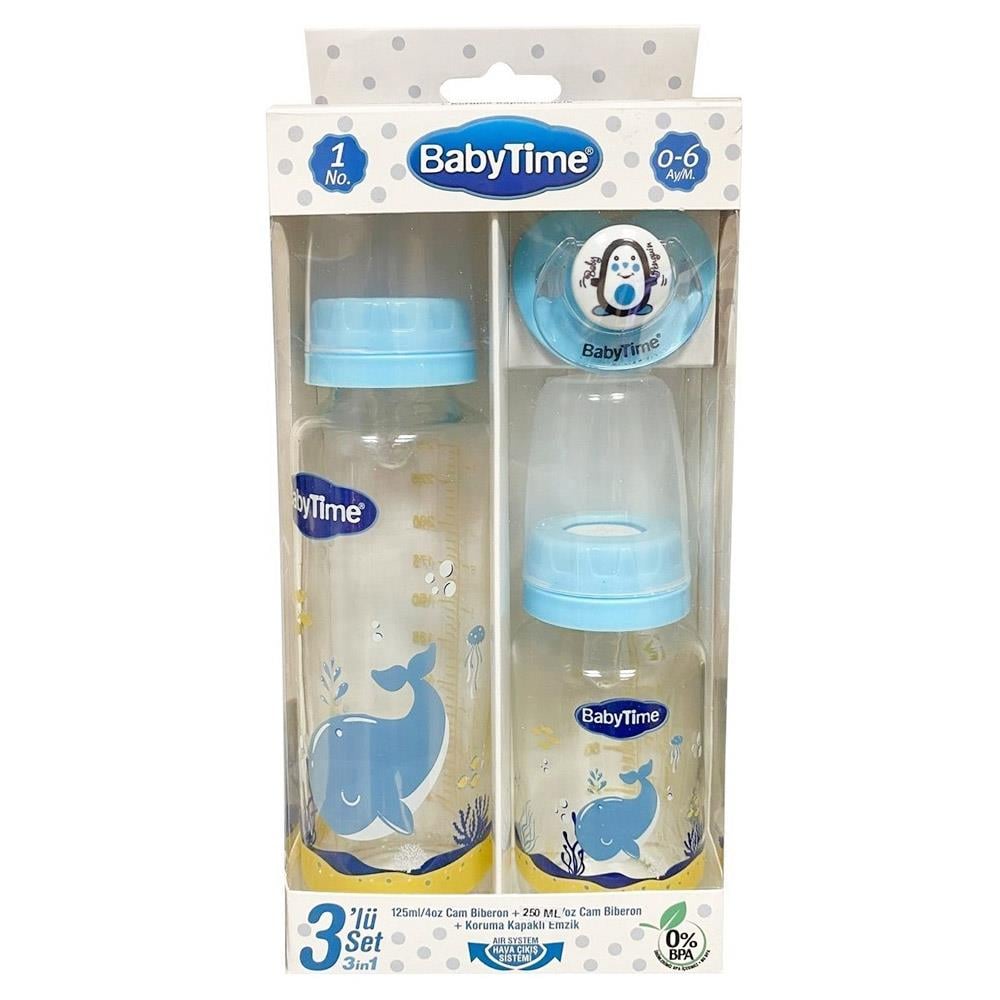 Baby Time Biberon Seti 3'Lü (0-6 ay)