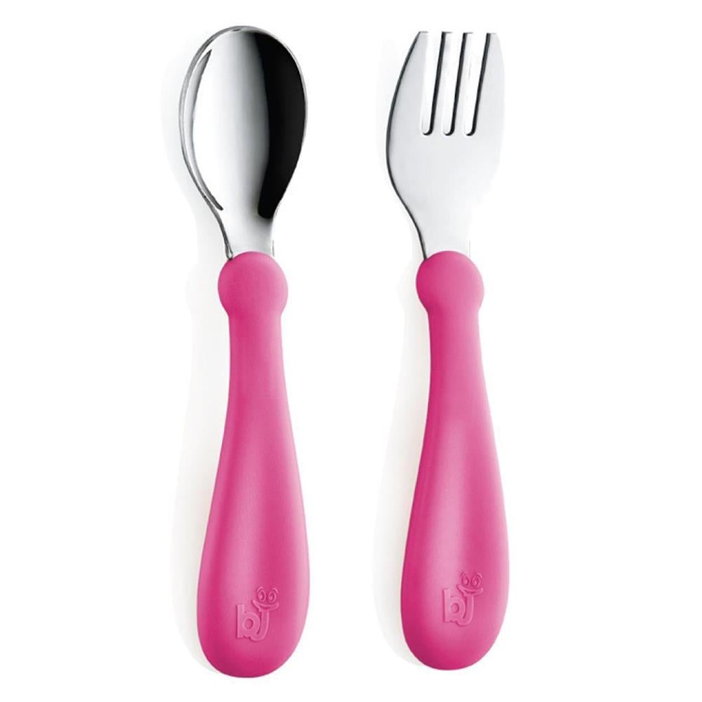 Babyjem Çatal Kaşık Seti Paslanmaz ( Pembe )