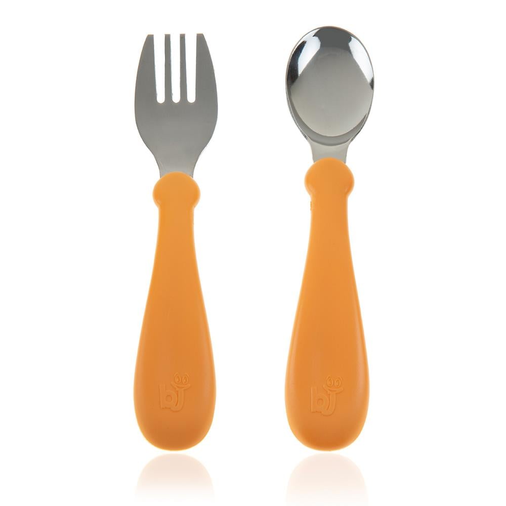 Babyjem Çatal Kaşık Seti Paslanmaz ( Turuncu )