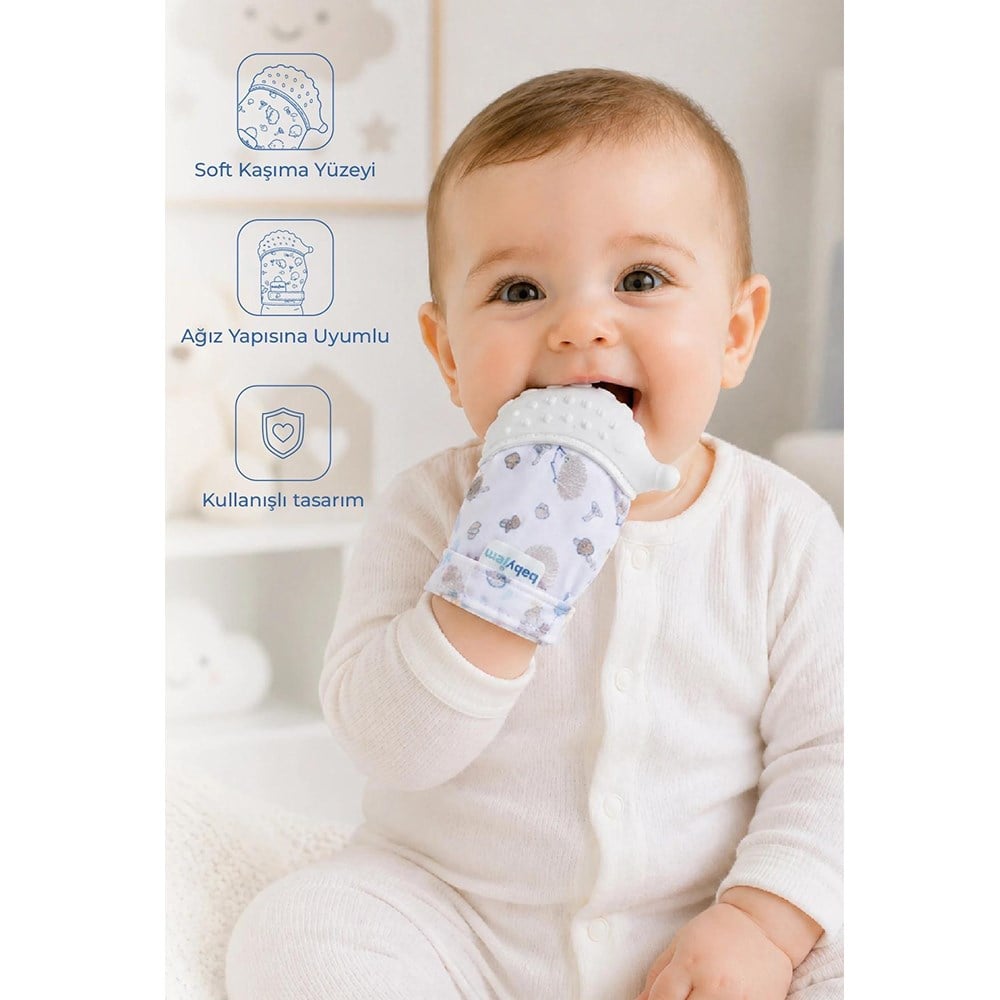 BABYJEM Diş Kaşıyıcı Eldiven Kirpi