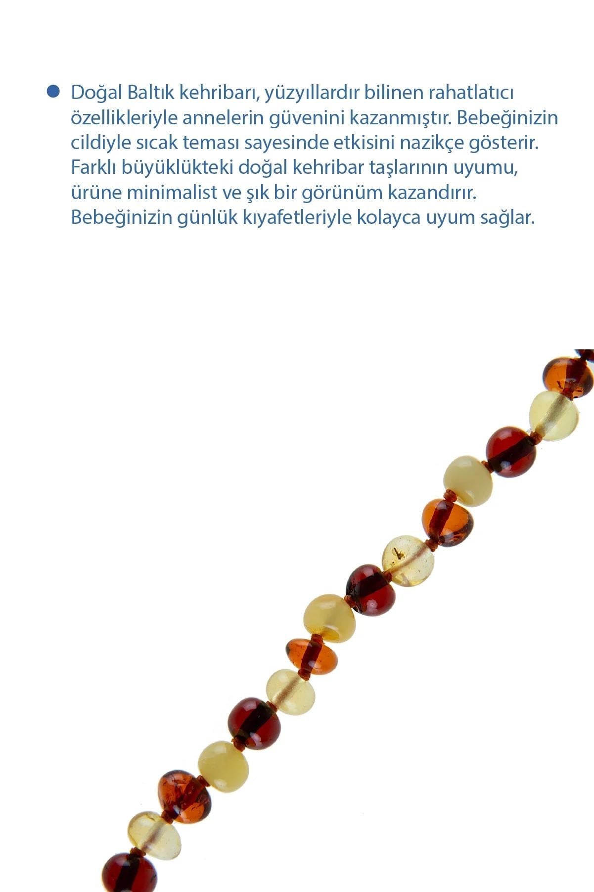 Babyjem Kehribar Gökkuşağı Bebek Bilekliği