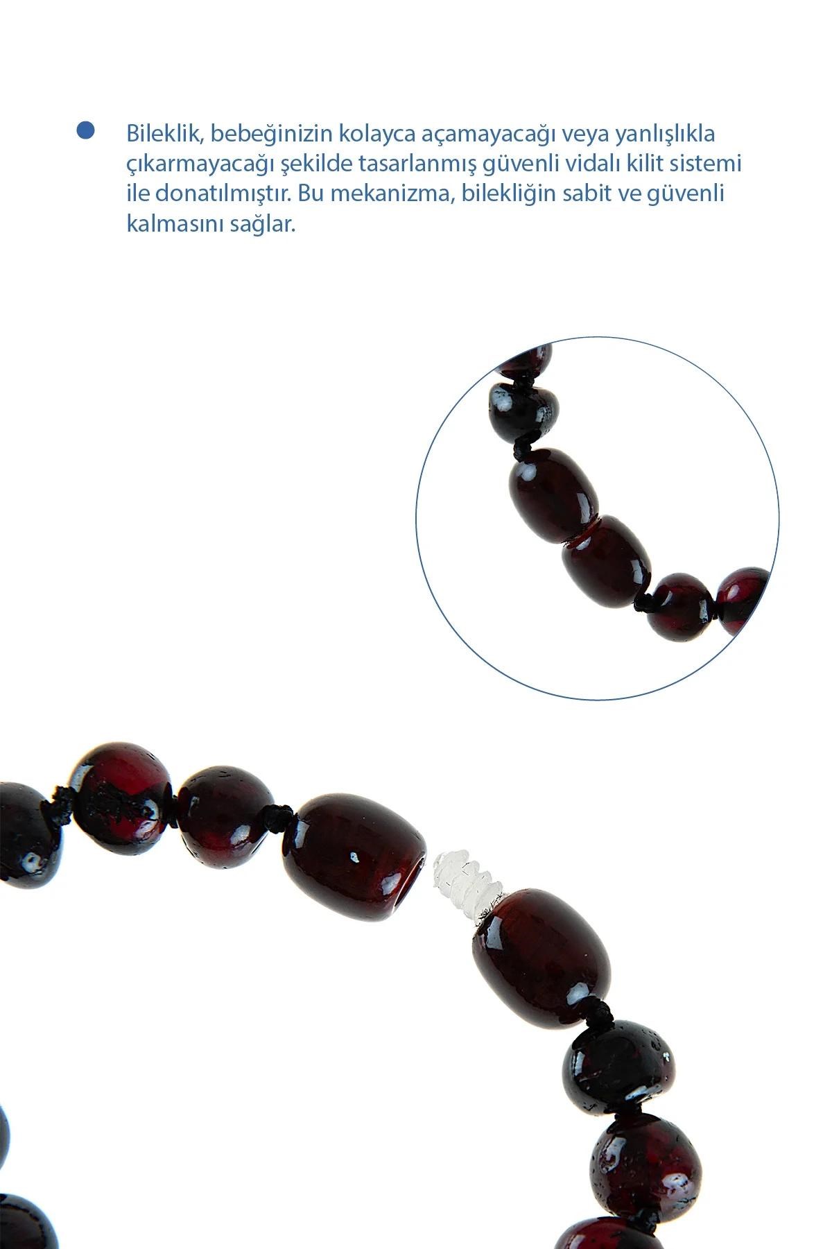 Babyjem Kehribar Gökkuşağı Bebek Bilekliği