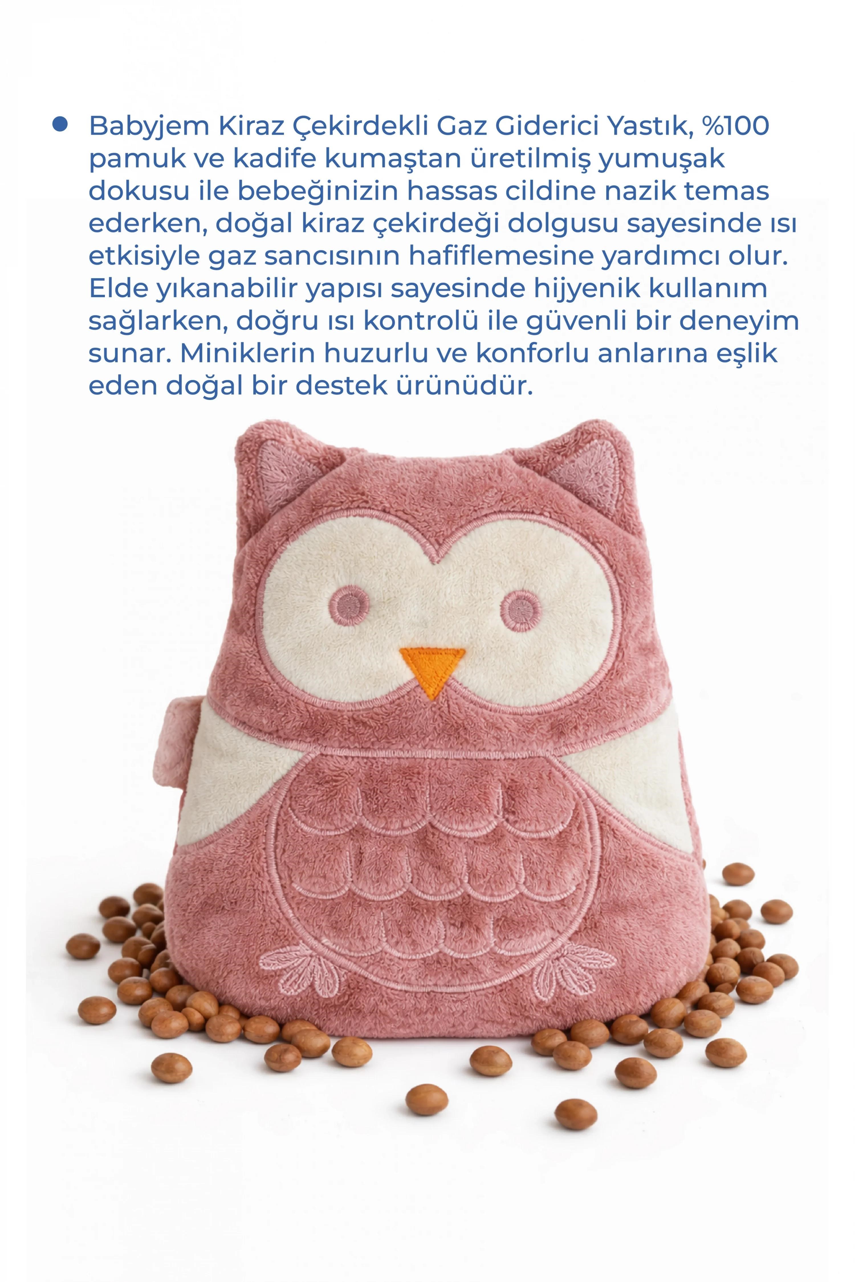 Babyjem Yastık. Kiraz Çekirdekli Kadife Baykuş