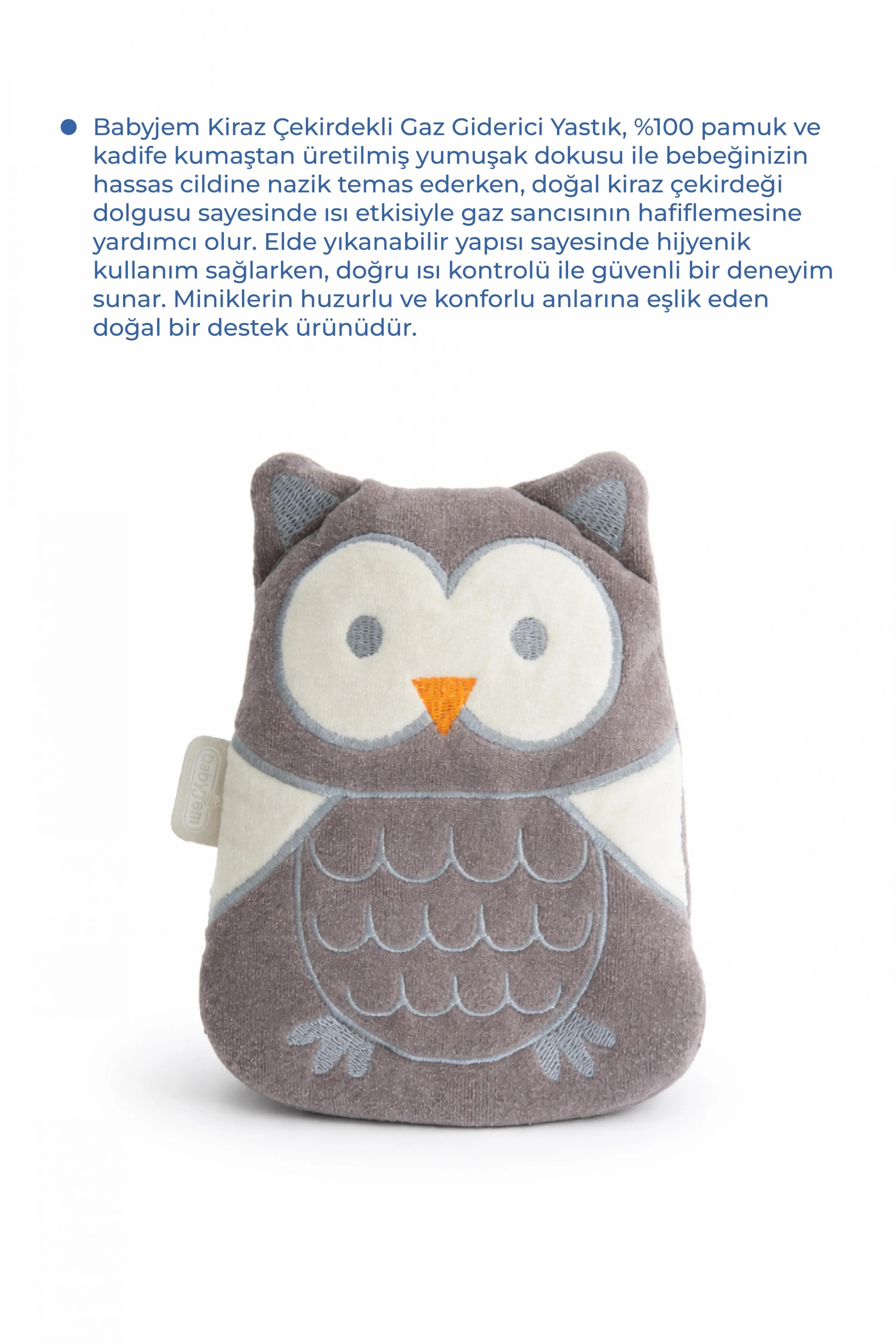 Babyjem Yastık. Kiraz Çekirdekli Kadife Baykuş