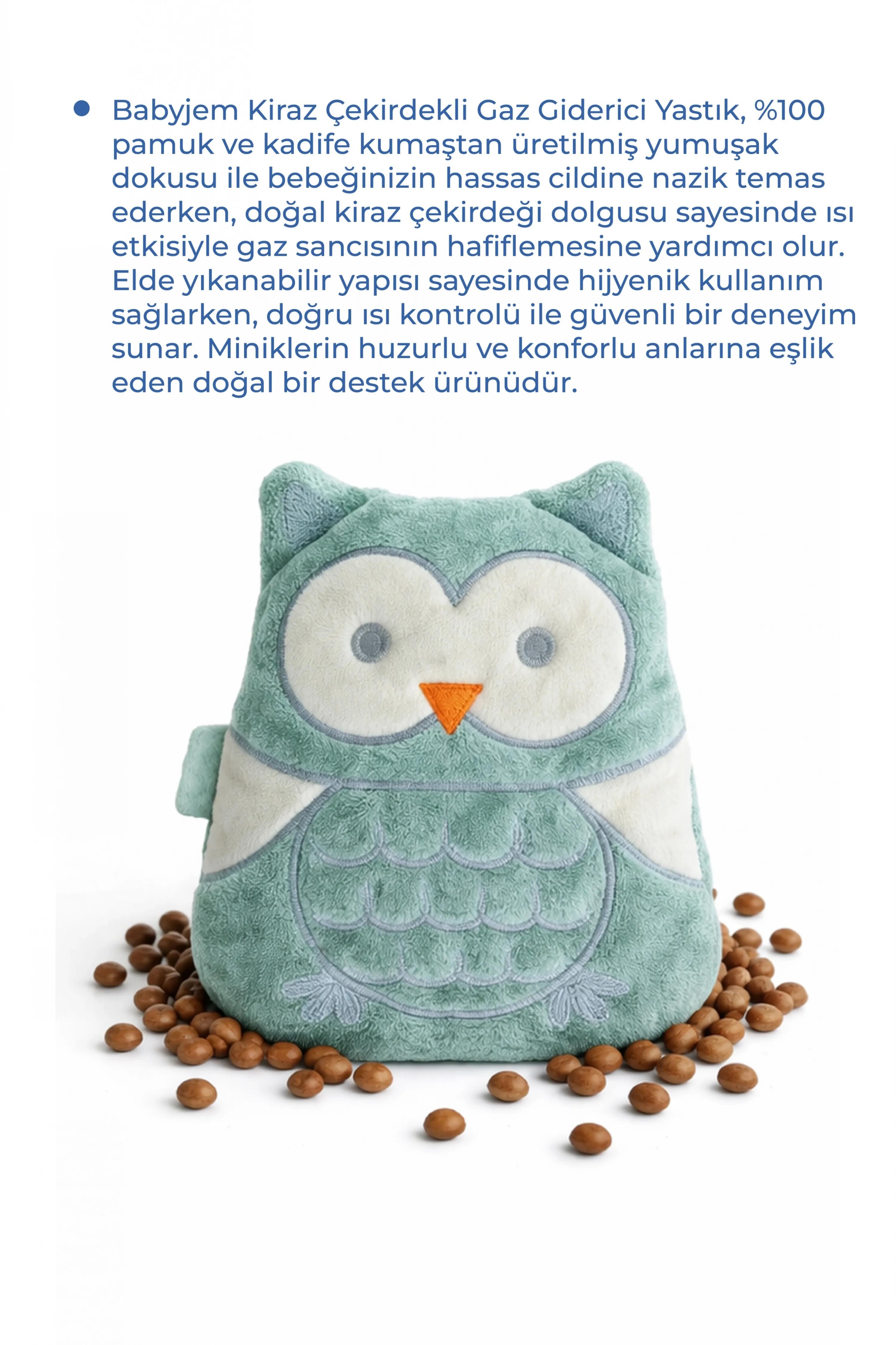 Babyjem Yastık. Kiraz Çekirdekli Kadife Baykuş