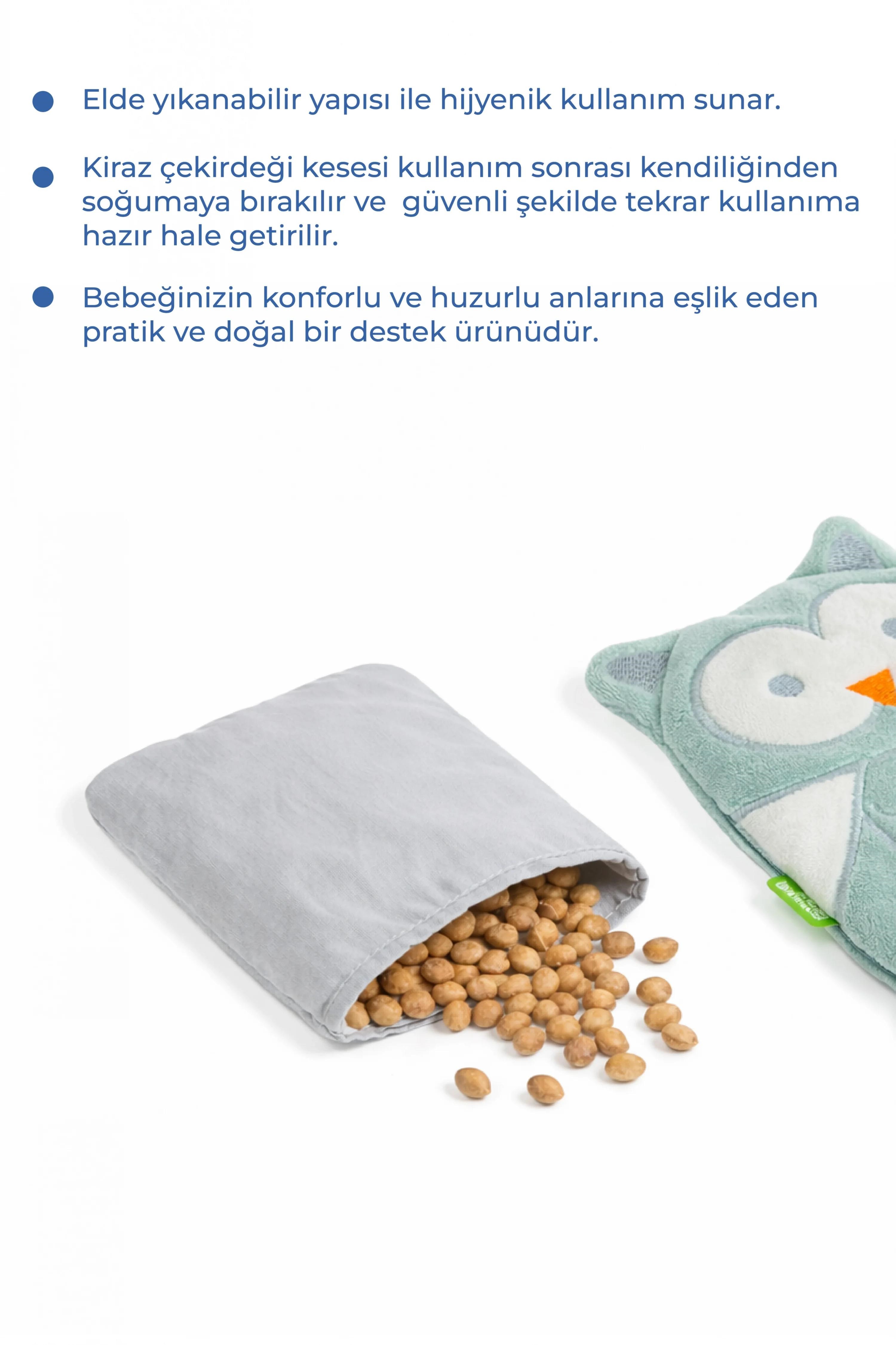 Babyjem Yastık. Kiraz Çekirdekli Kadife Baykuş
