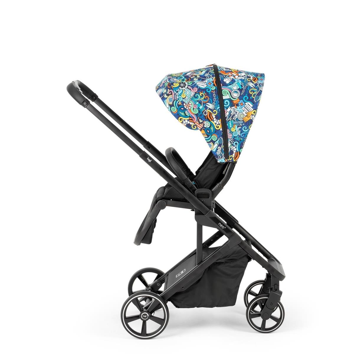 Bagi Neo 2 Bebek Arabası Multicolor - Bagi Capsule i-Size Oto Koltuğu Gri Travel Set